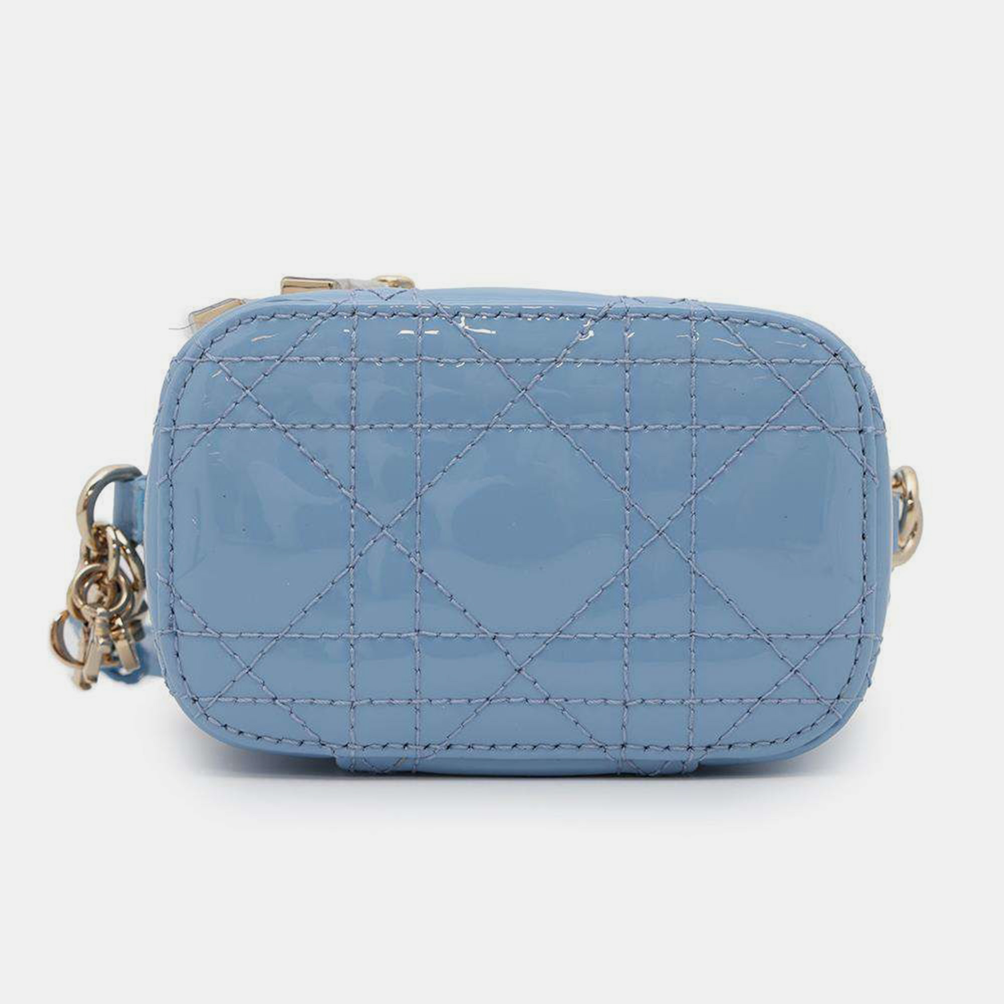 Dior Light Blue Enamel Micro Vanity Bag 