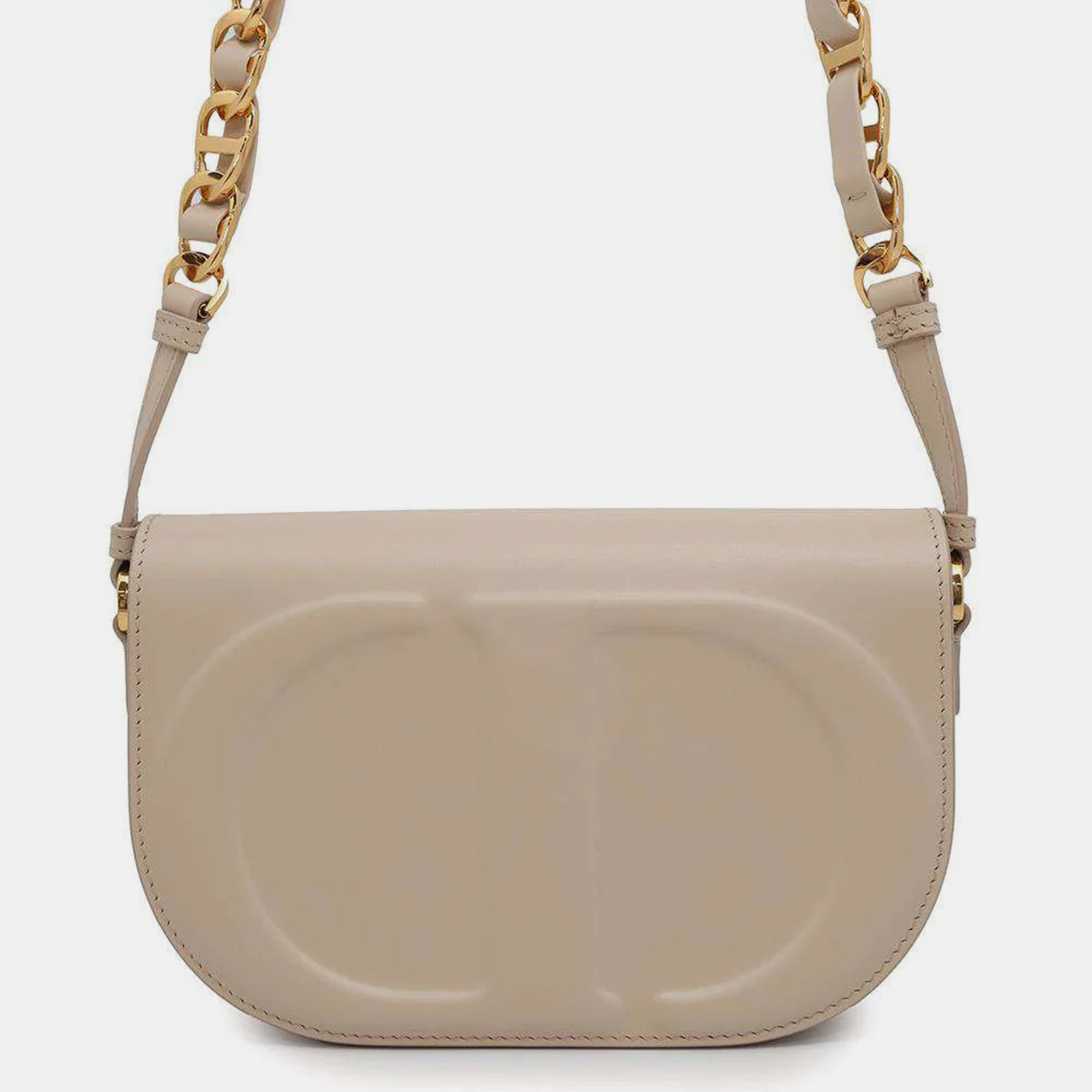 

Dior Beige Leather CD Chain Shoulder Bag