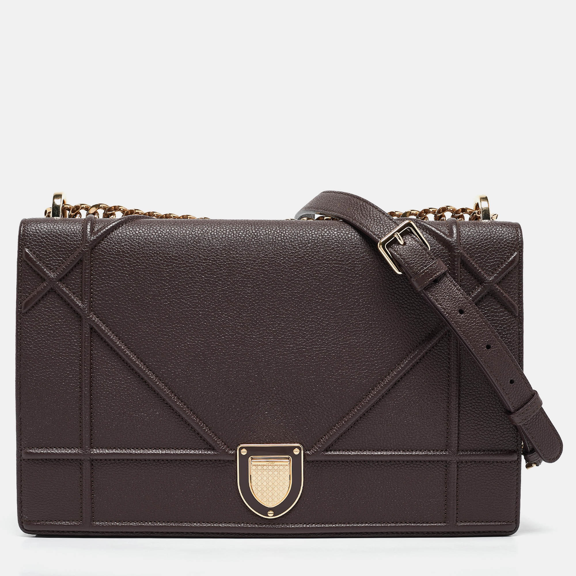 

Dior Burgundy Leather  Diorama Flap Shoulder Bag