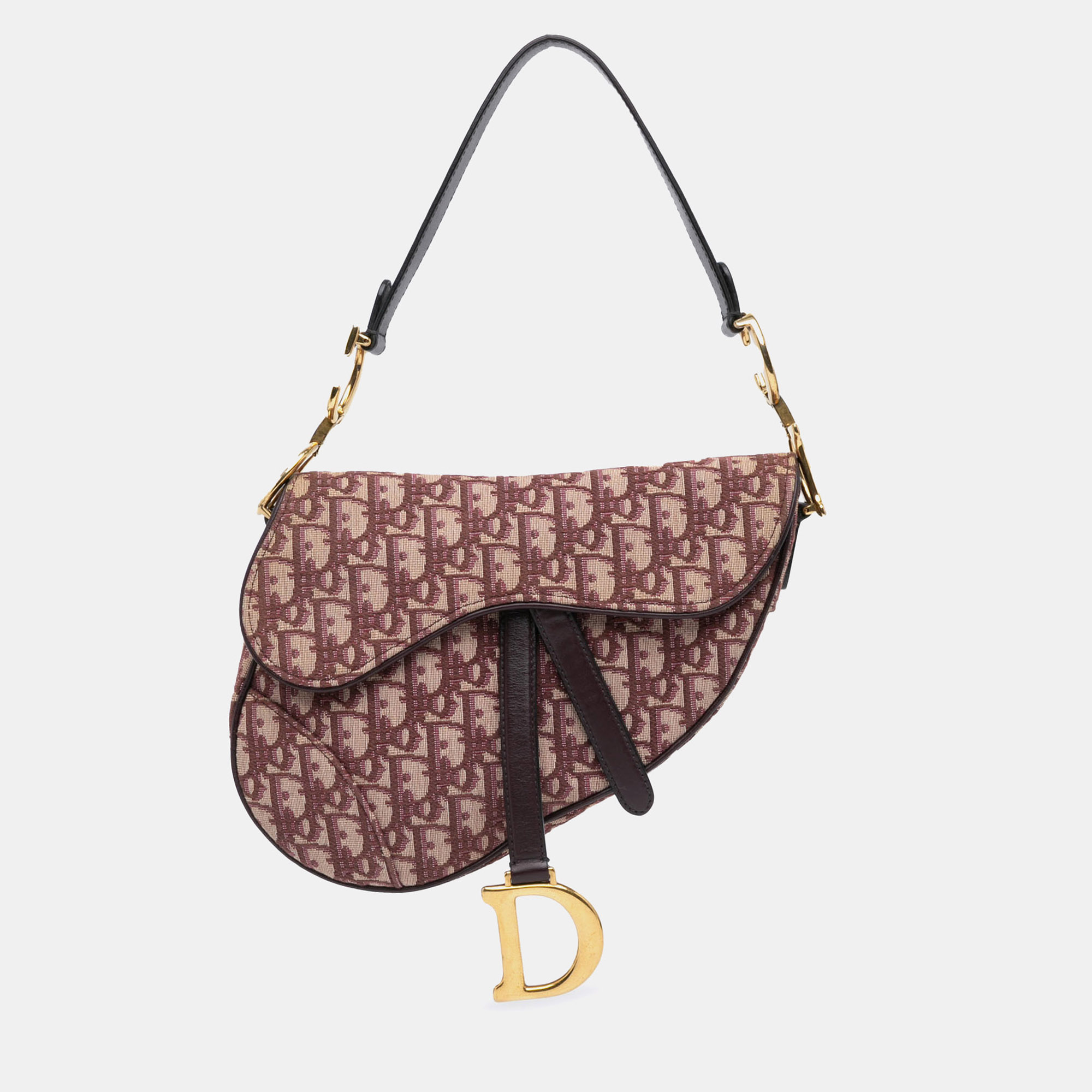 

Dior Red Oblique Canvas Saddle Bag