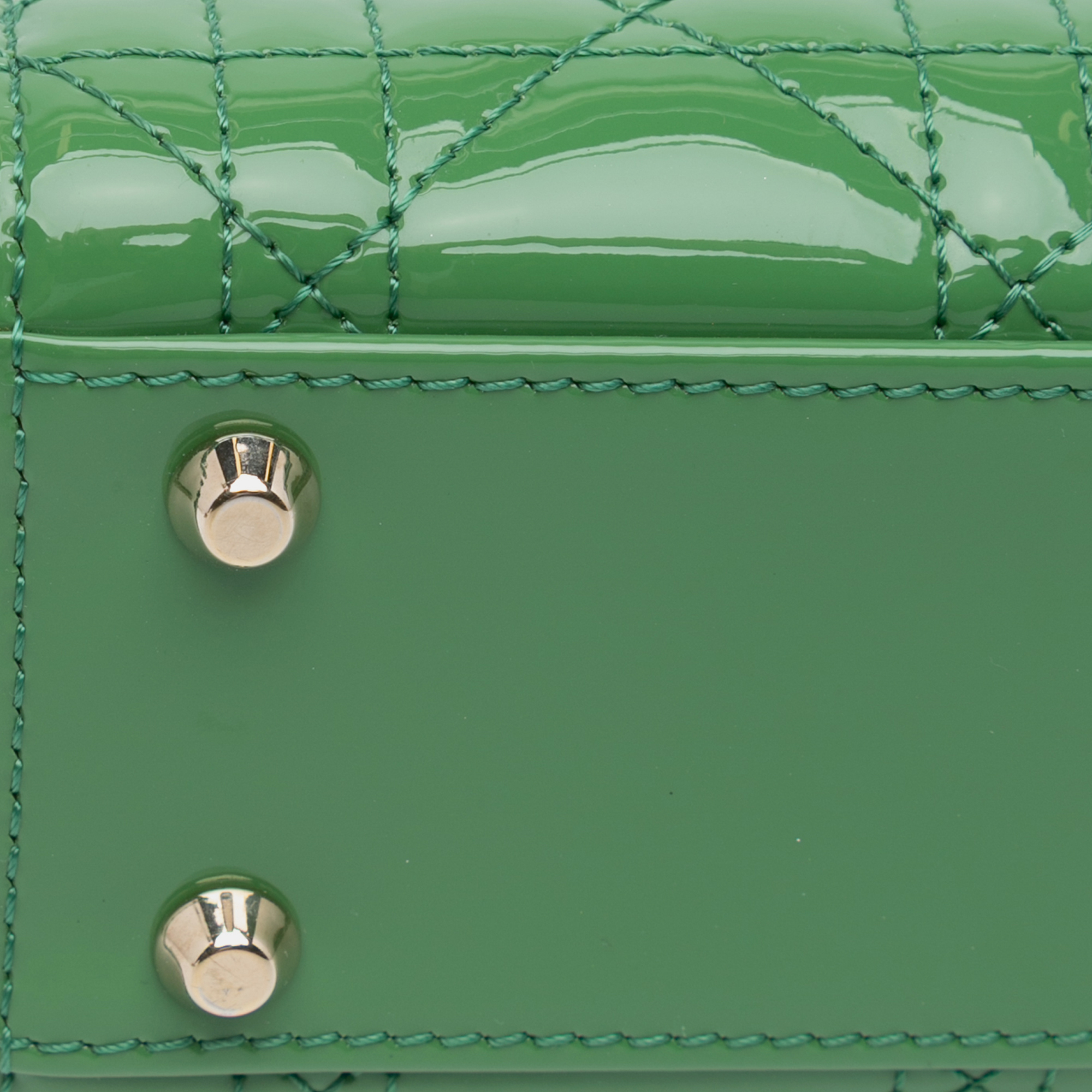 Dior Green Mini Patent Cannage Lady Dior 