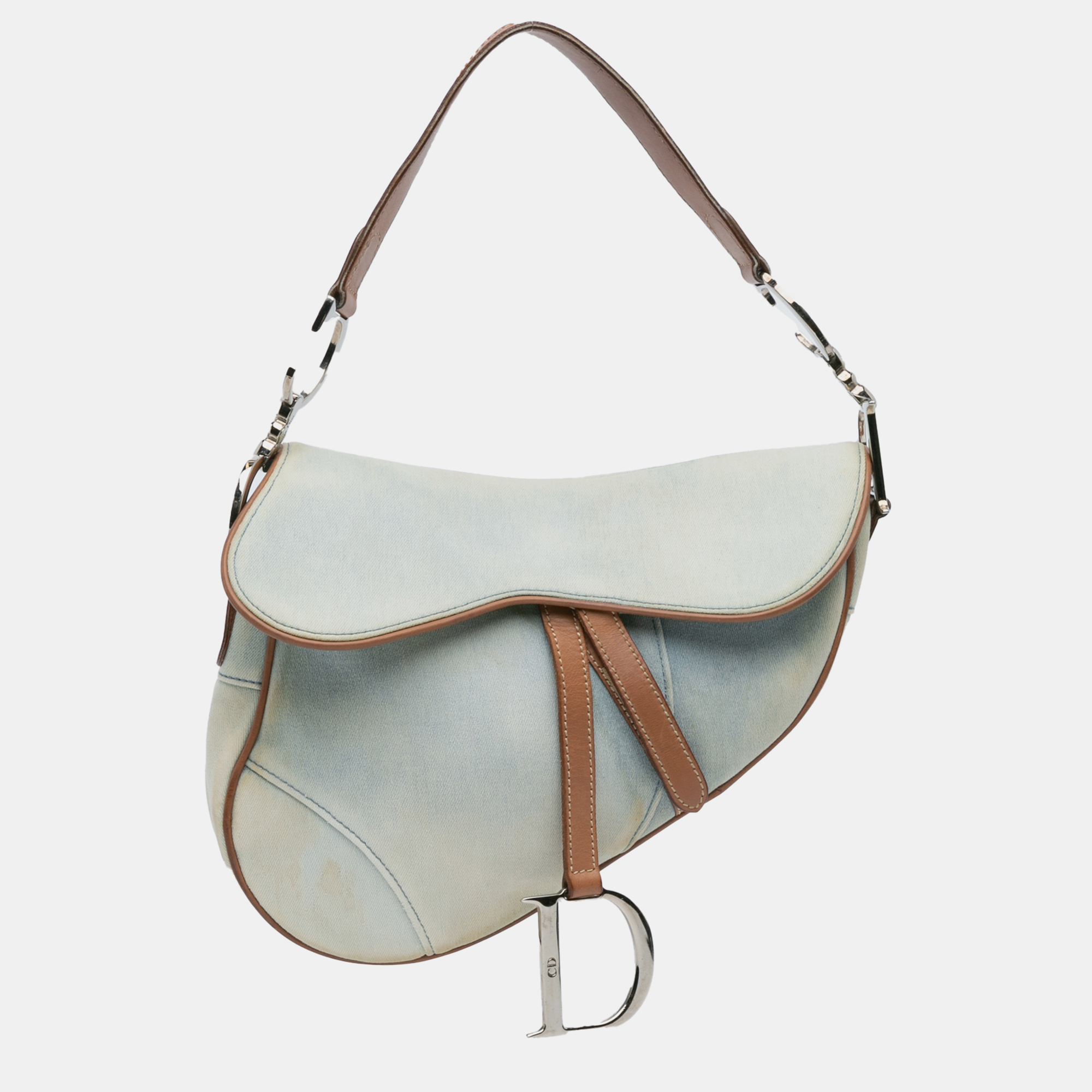 

Dior Light Blue Denim Saddle Bag