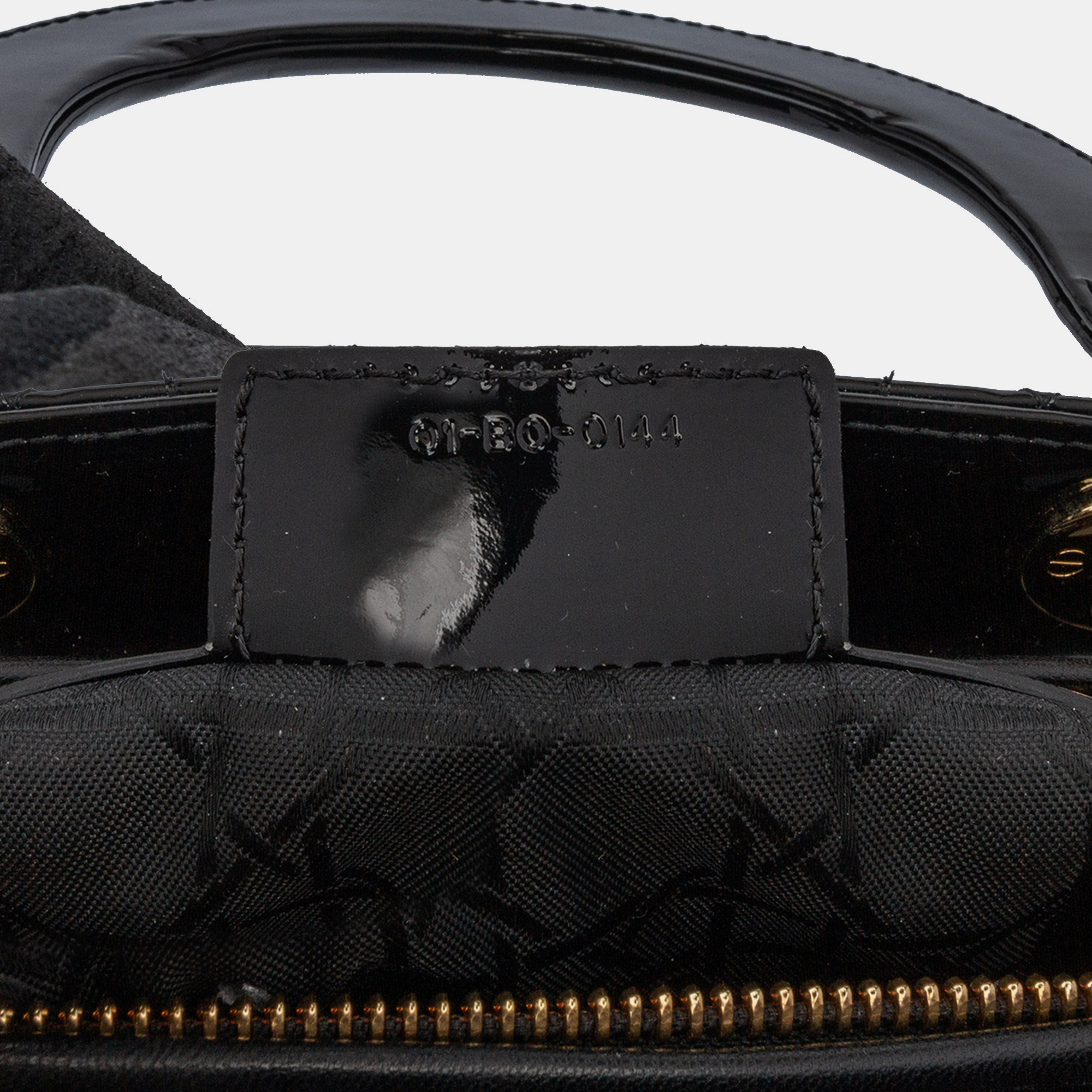 Dior Black Large Patent Cannage Lady Dior 
