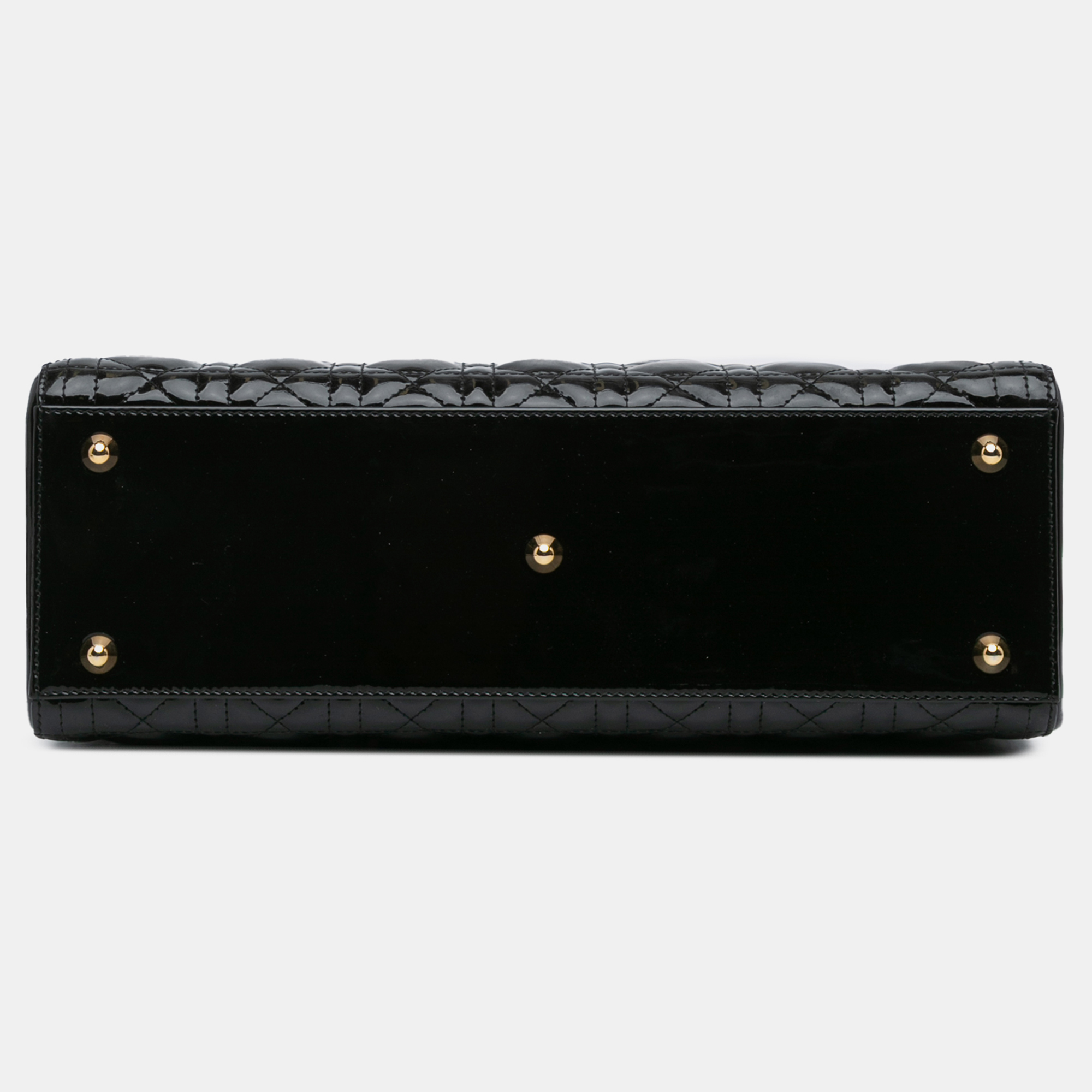 Dior Black Large Patent Cannage Lady Dior 