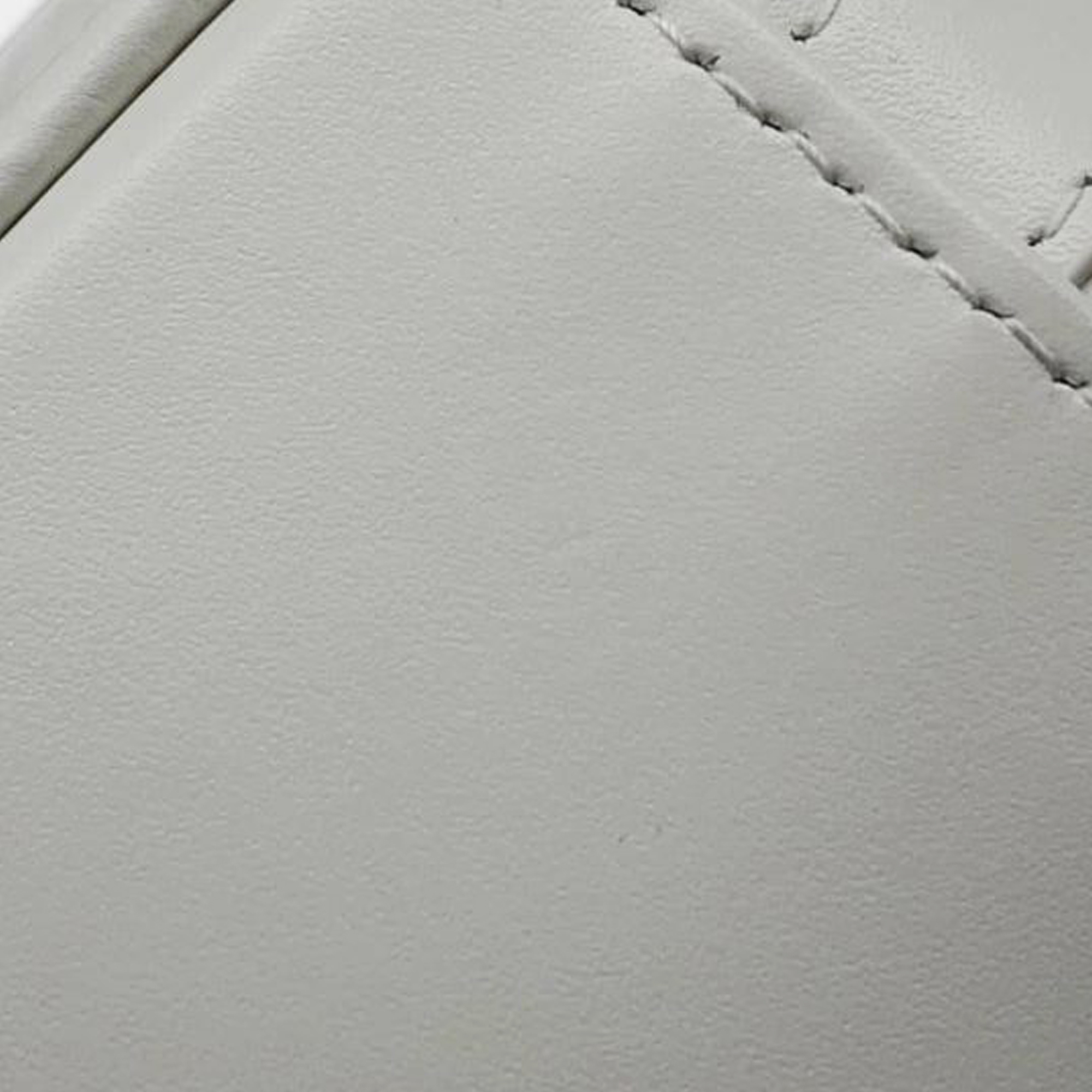 Dior White Caflskin Macrocannage Caro Box Bag 