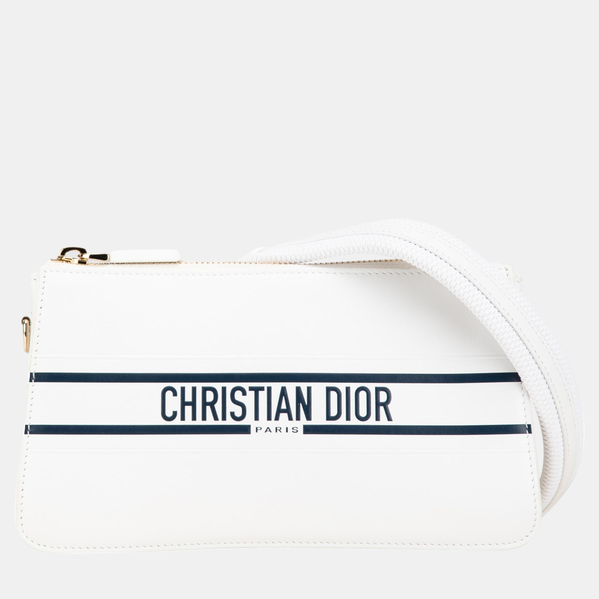 

Dior White Leather Vibe Shoulder Bag