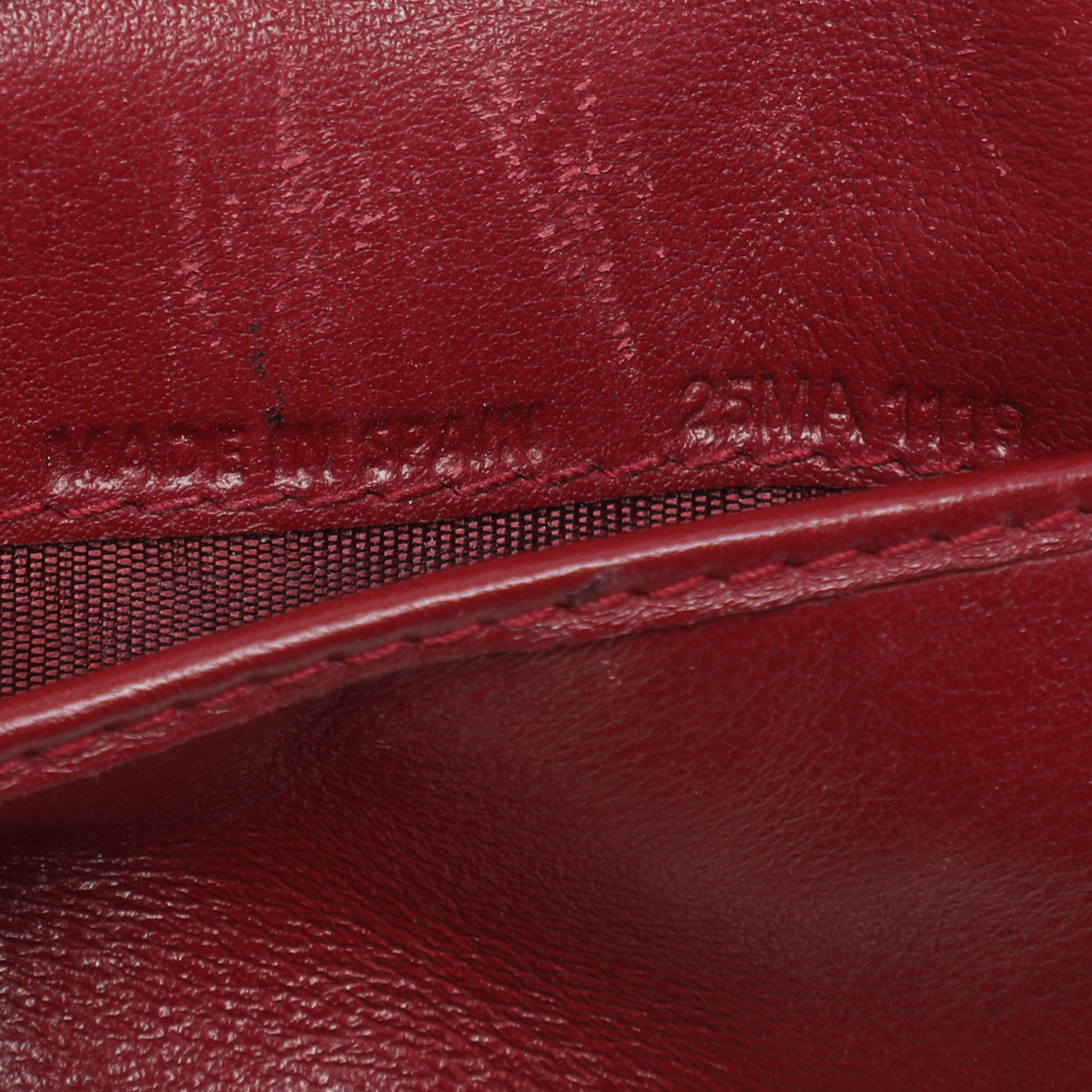 Dior Red Patent Leather Lady Dior Card Holder 