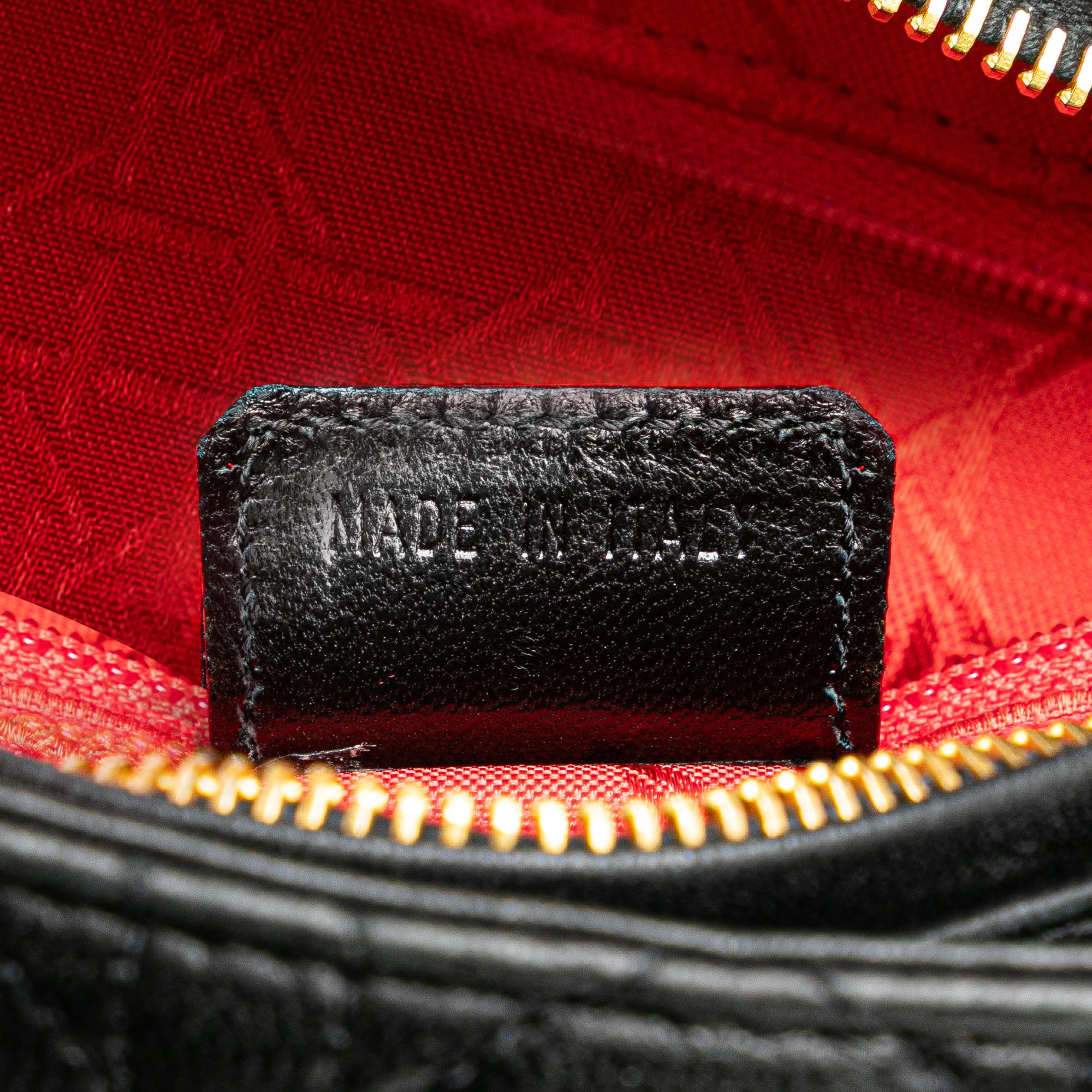 Dior Black Medium Lambskin Cannage Lady Dior 