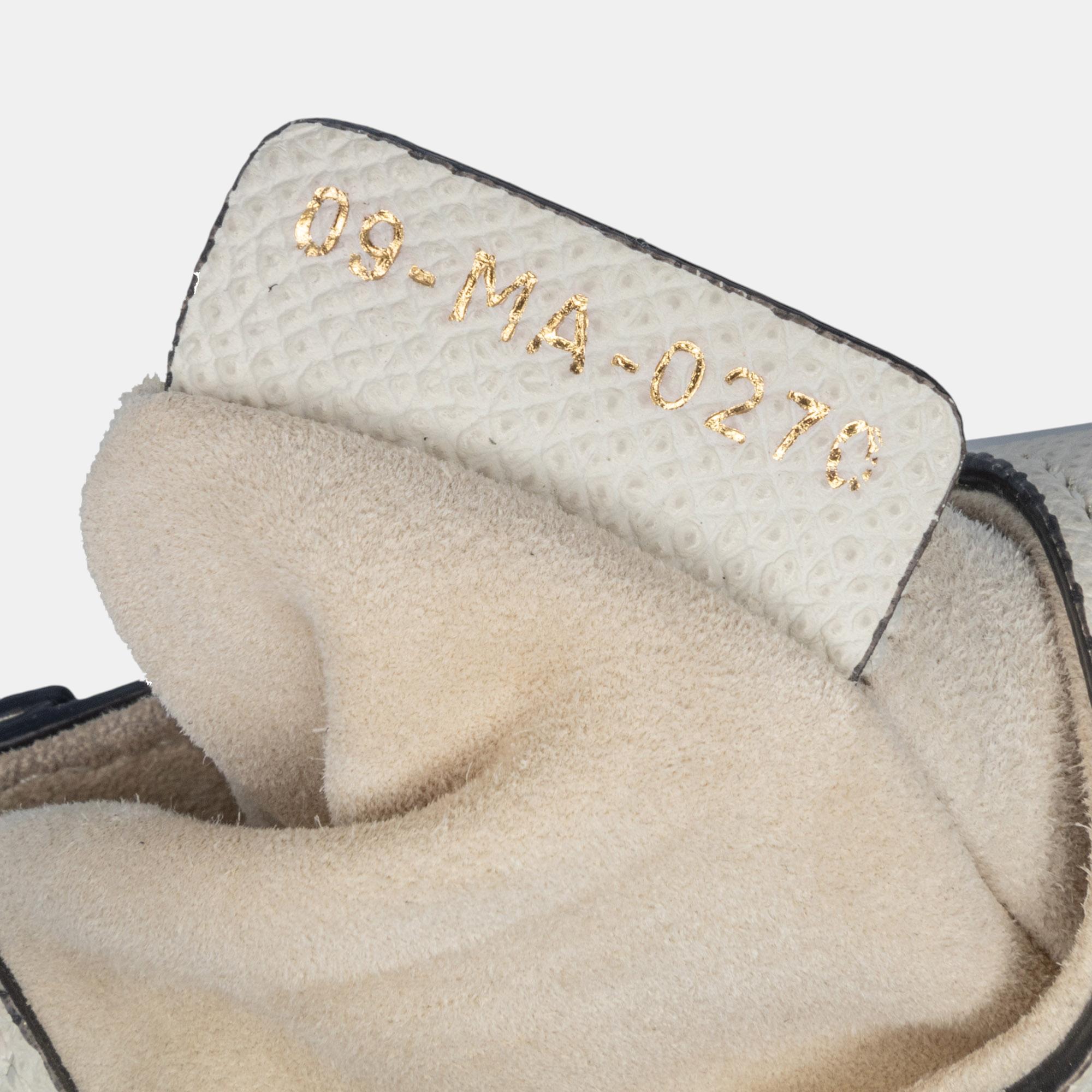 Dior White Mini Leather Saddle Bag 