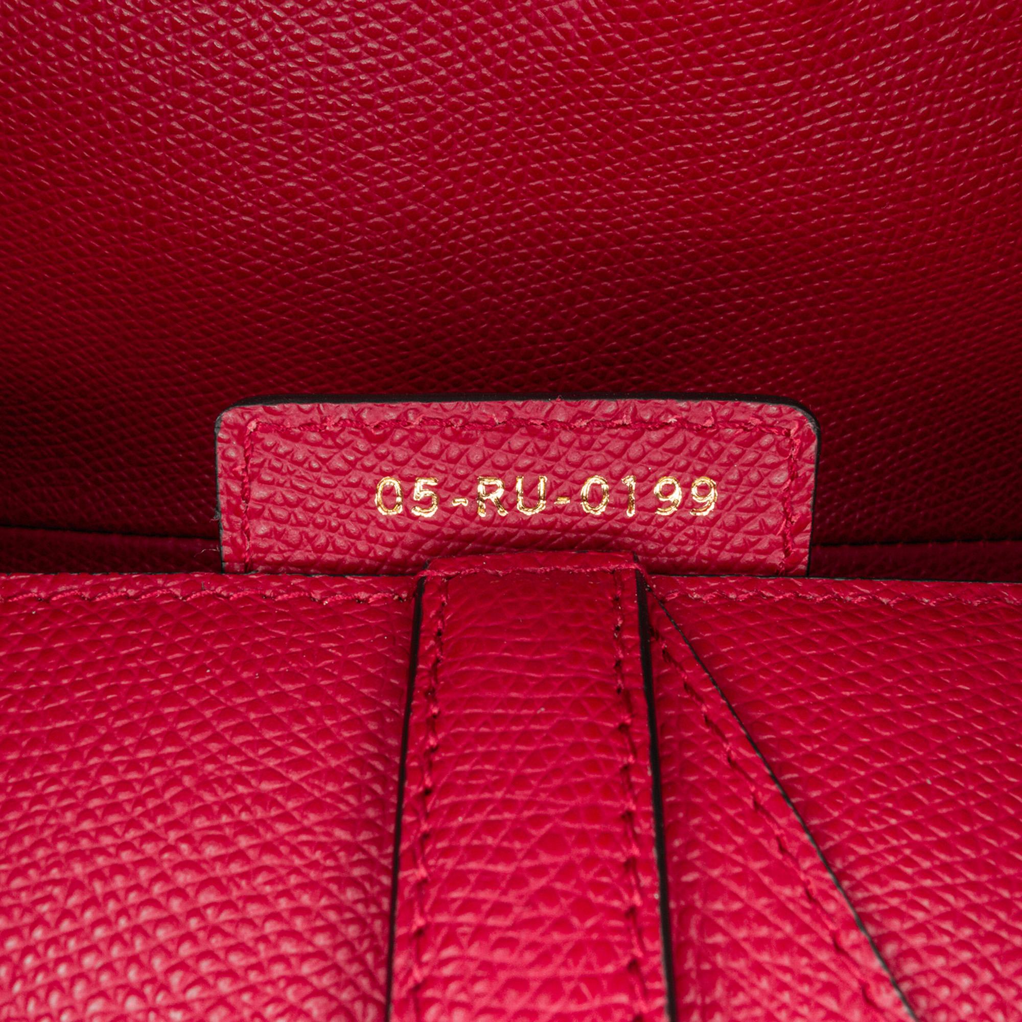 Dior Red Grained Calfskin Saddle Bag 