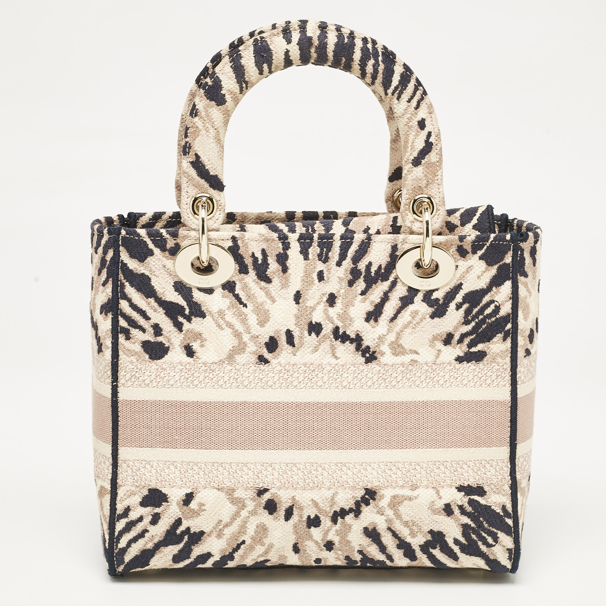 Dior Multicolor Canvas Medium Tie Dye Embroidered Lady D-Lite Tote 