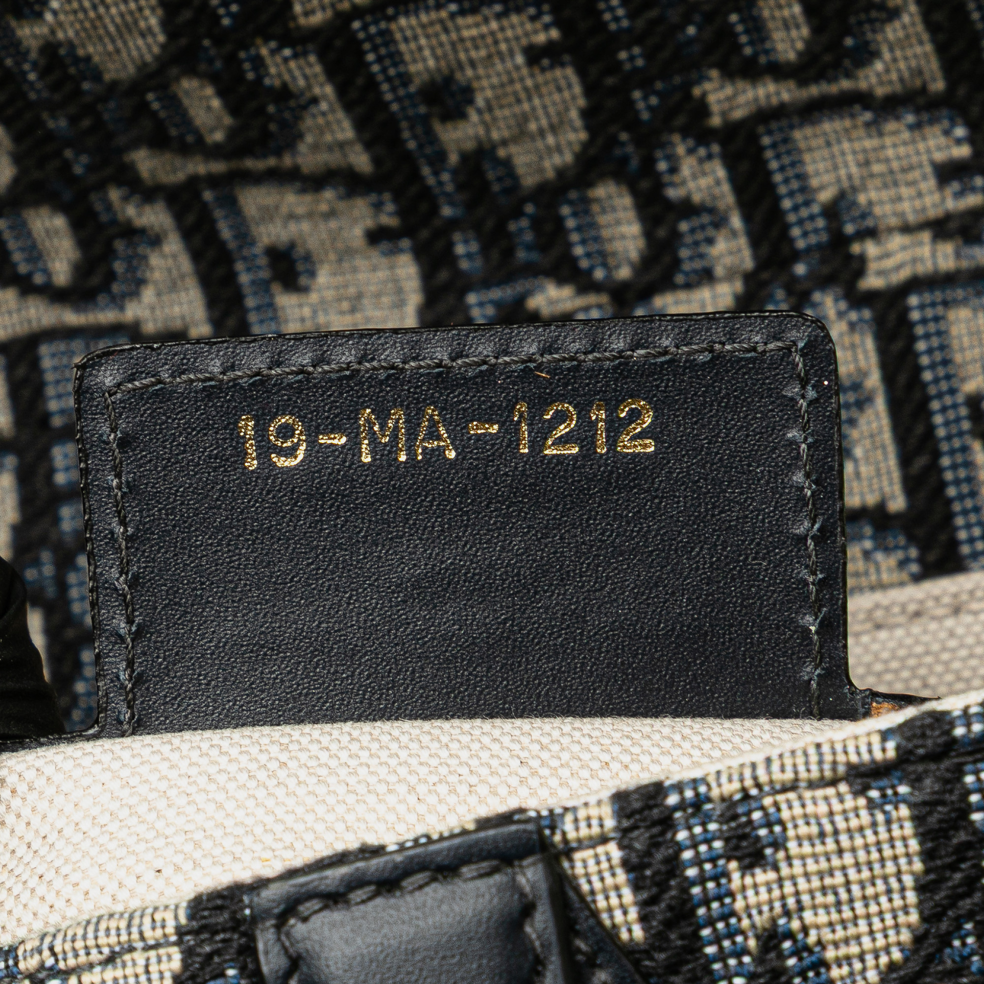 Dior Navy Blue Oblique Canvas Saddle Bag 