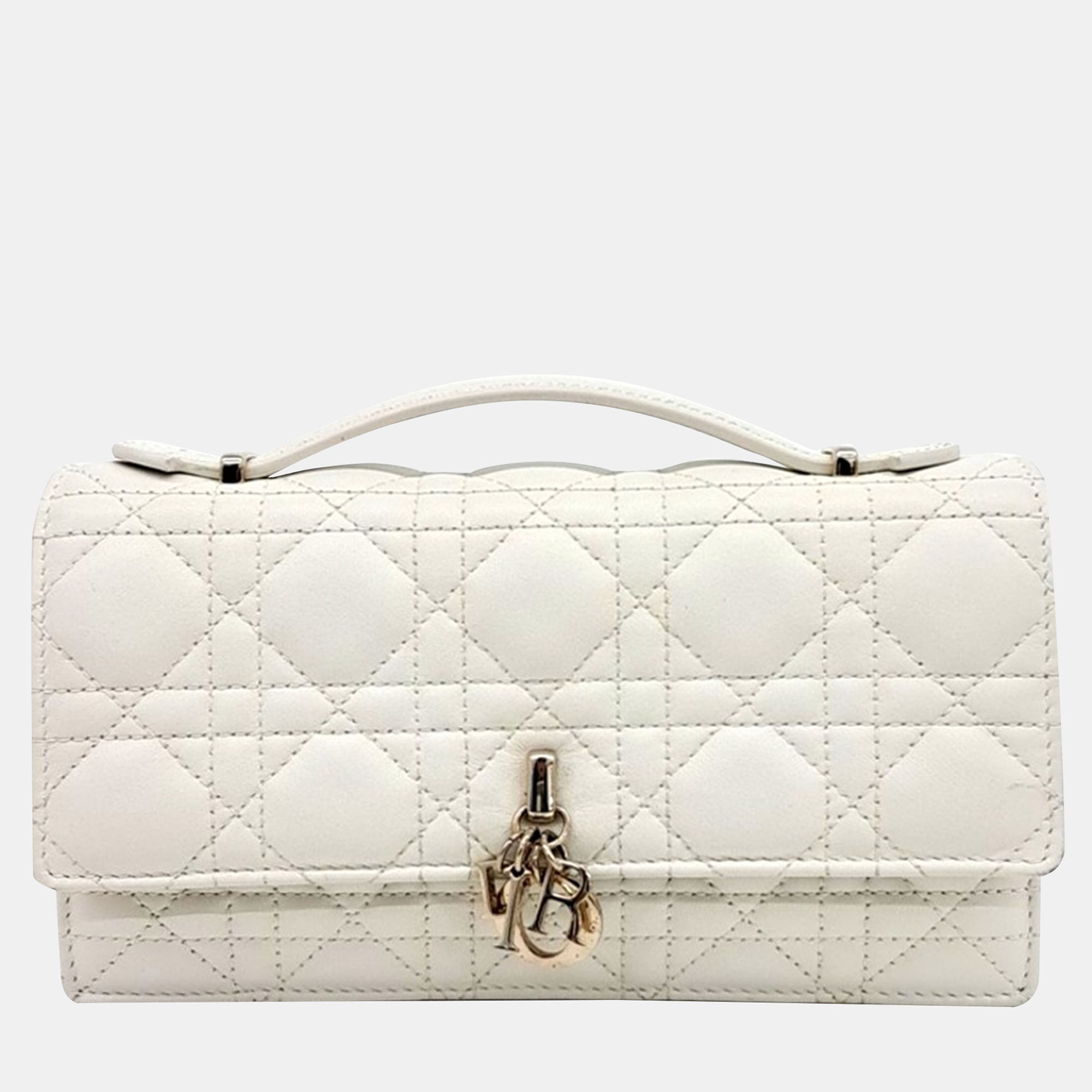 

Dior White Leather Miss Mini Bag