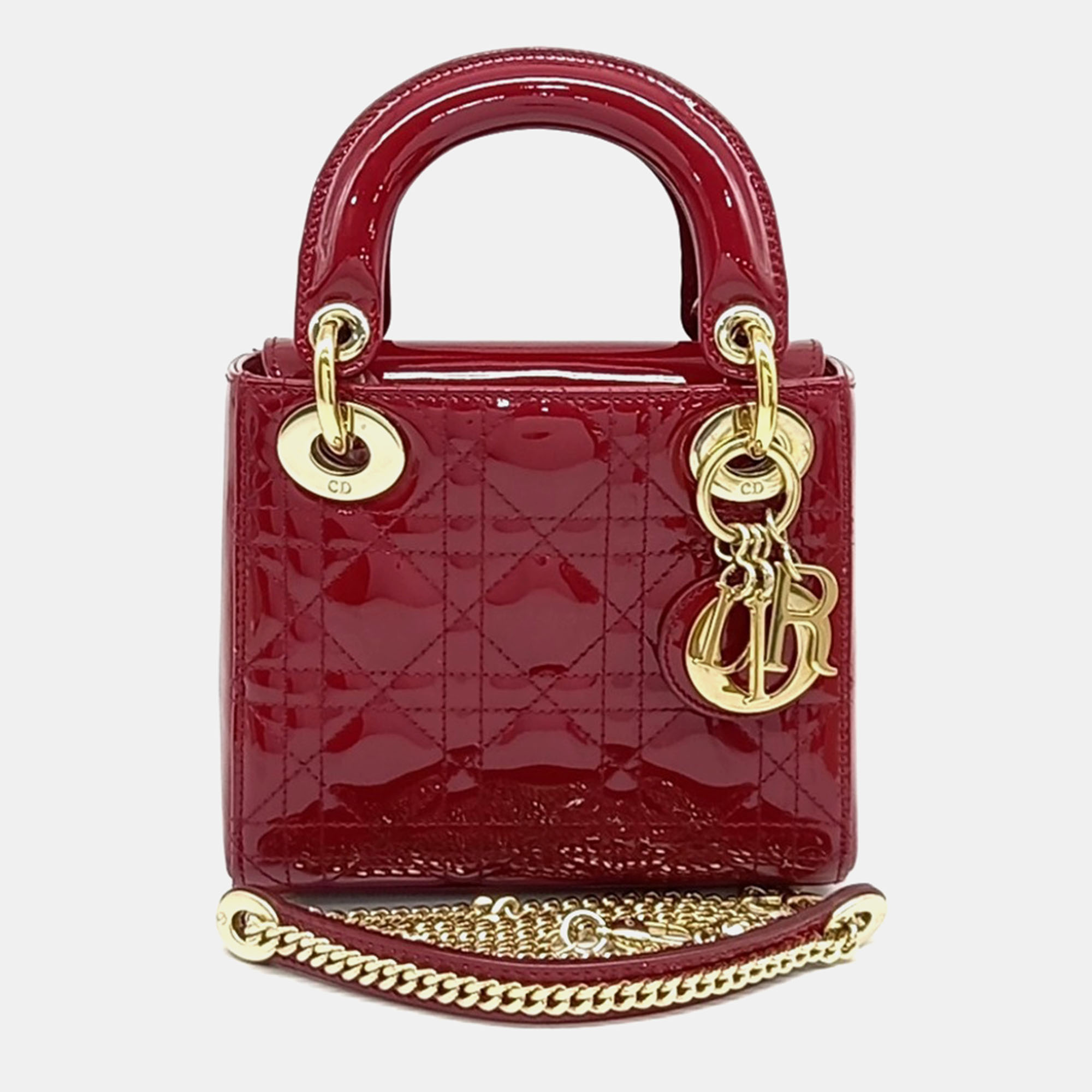 

Dior Red Patent Leather Lady Mini Bag