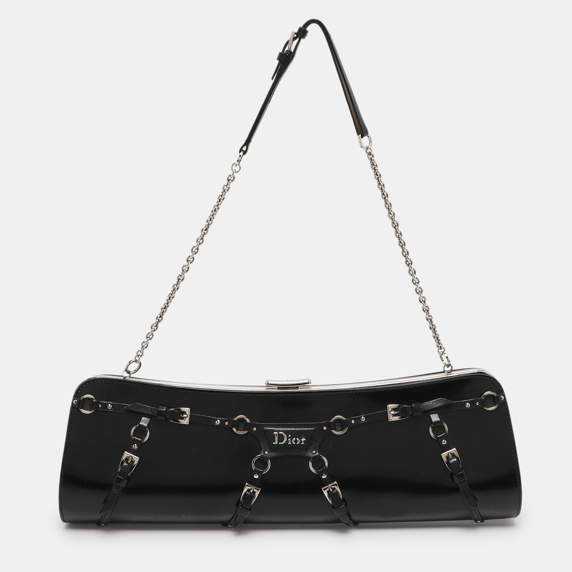 

Dior Black Leather bondage Shoulder Bag