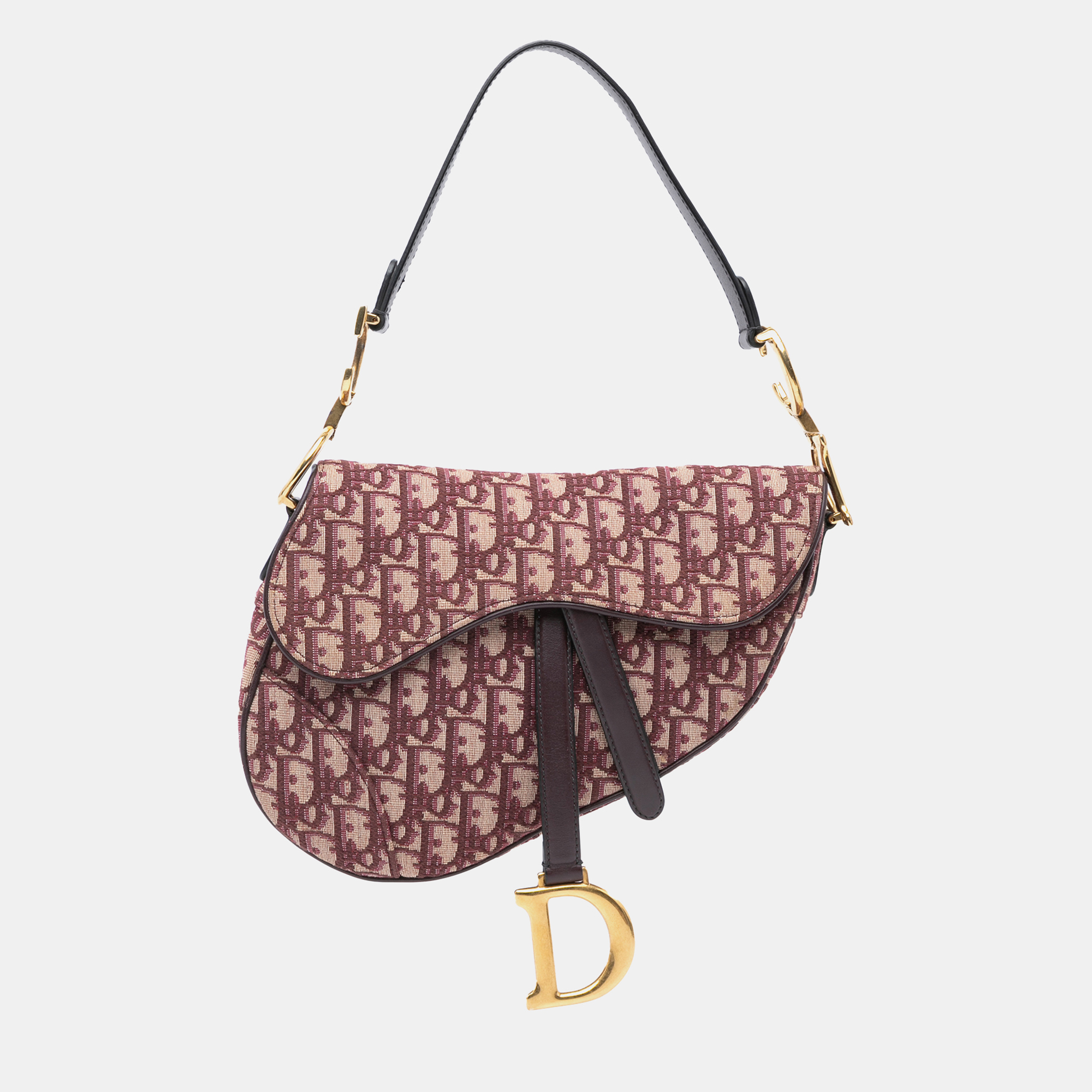 

Dior Red Oblique Canvas Saddle Bag