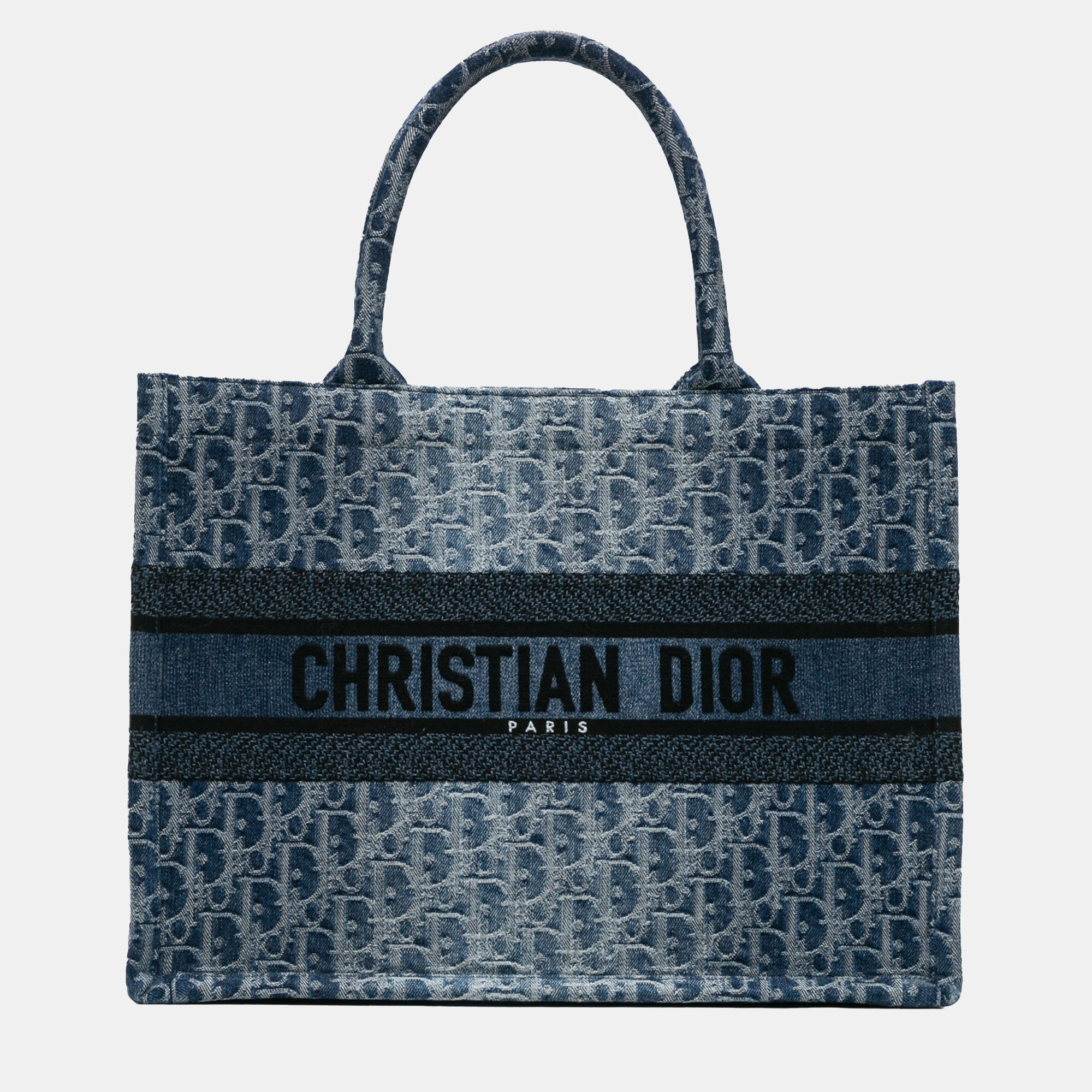 

Dior Blue Medium Oblique Denim Book Tote