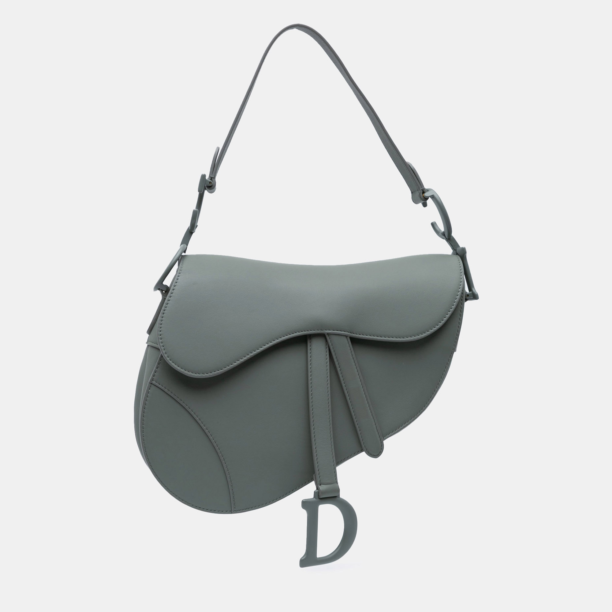 

Dior Grey Ultra Matte Calfskin Saddle Bag