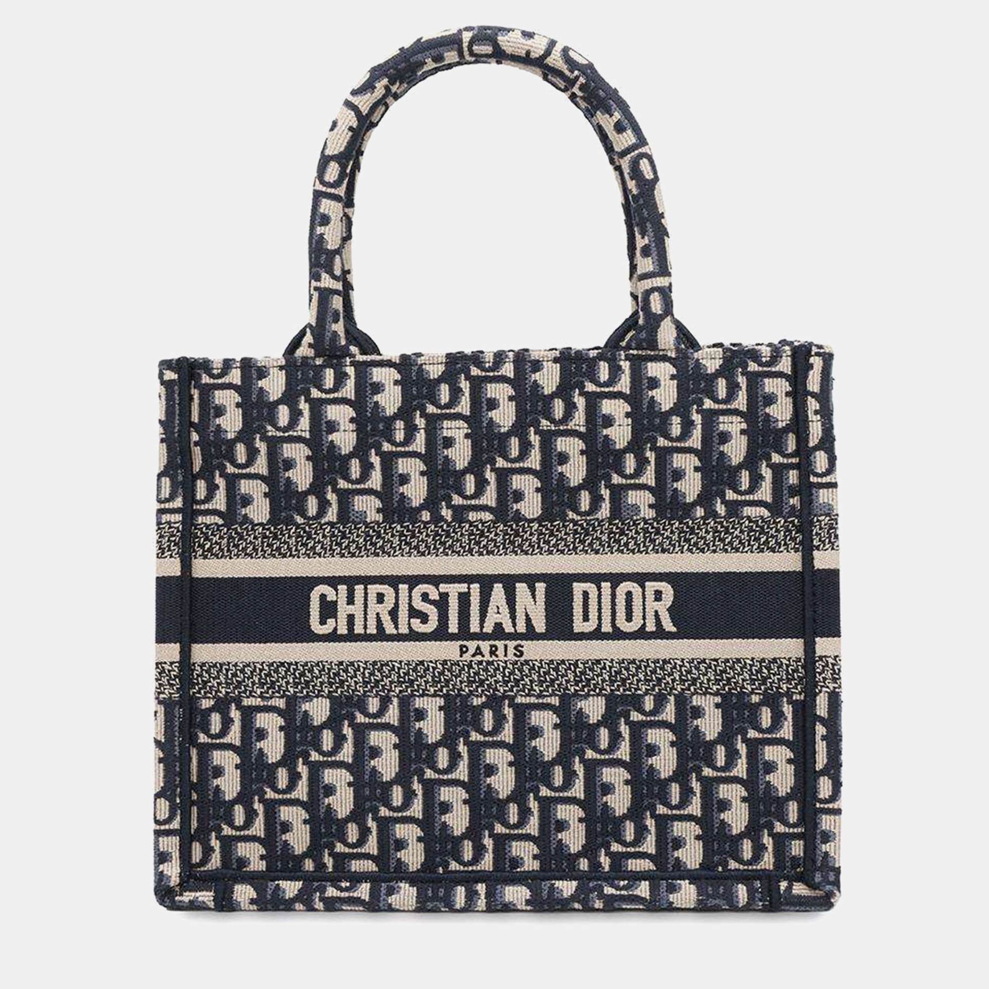 

Dior Navy Canvas Size Small Book Tote, Navy blue