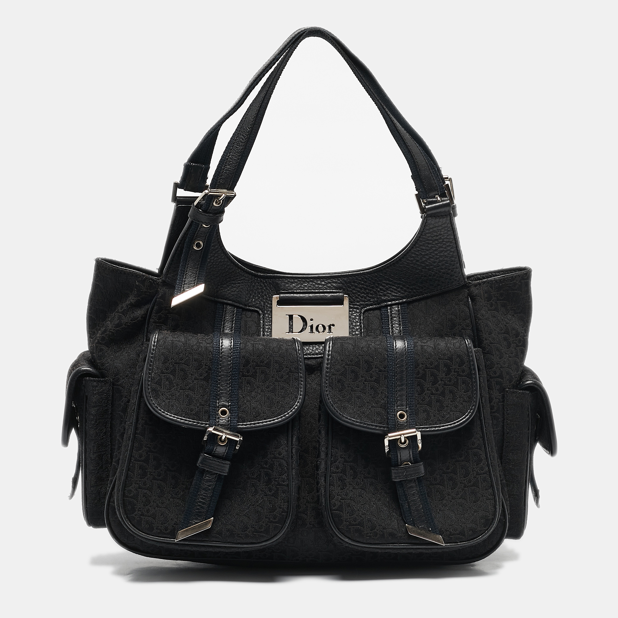 

Dior Black Oblique Canvas and Leather Street Chic Pocket Bag