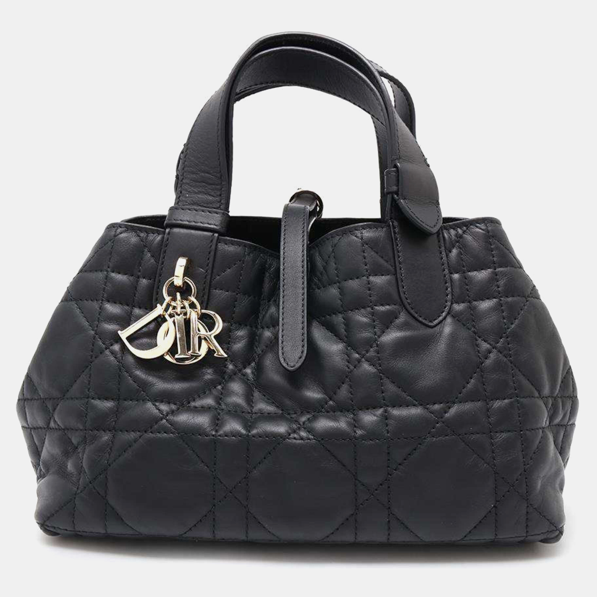 

Dior Black Leather Small Toujours Handbag