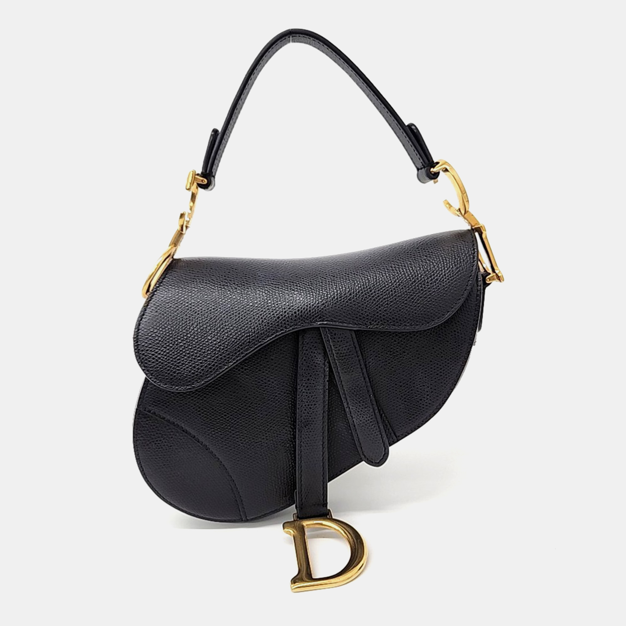 

Dior Black Leather Mini Saddle Bag