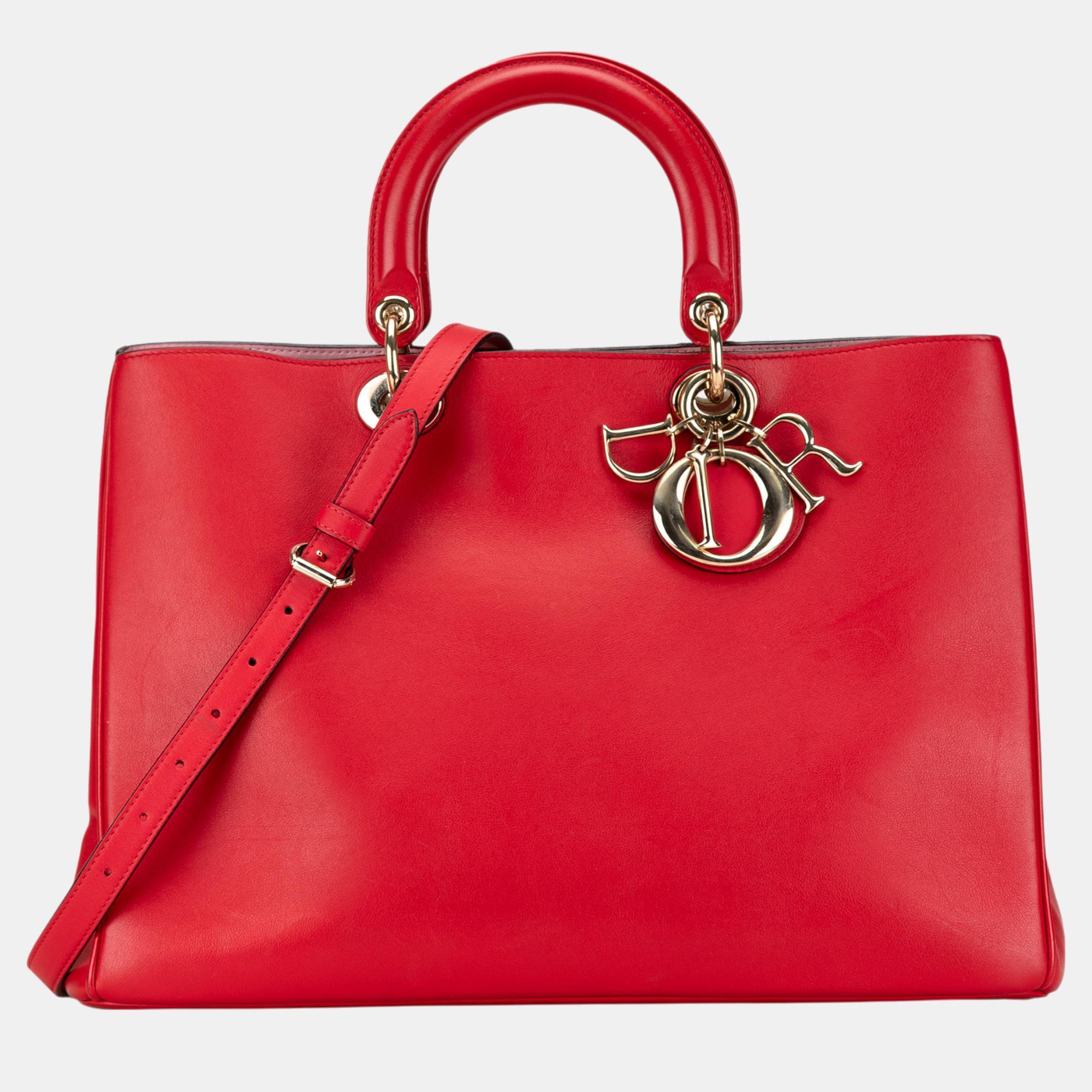 

Dior Red Large Diorissimo Satchel