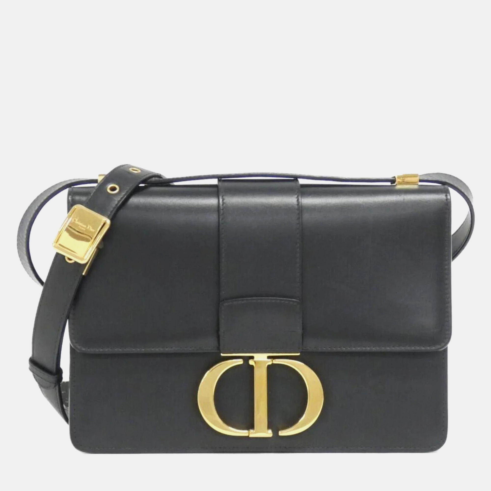 

Dior Black Leather 30 Montaigne Shoulder Bag