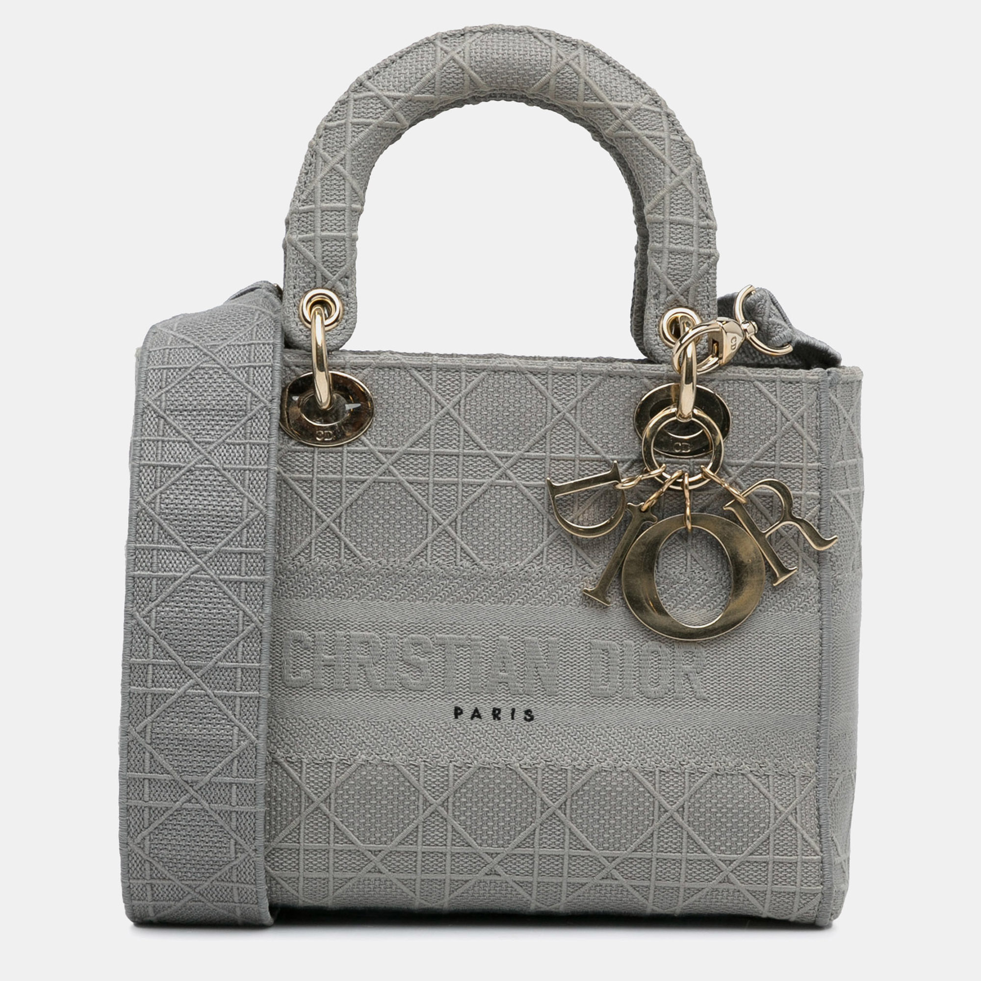 

Dior Grey Medium Canvas Cannage Lady D Lite