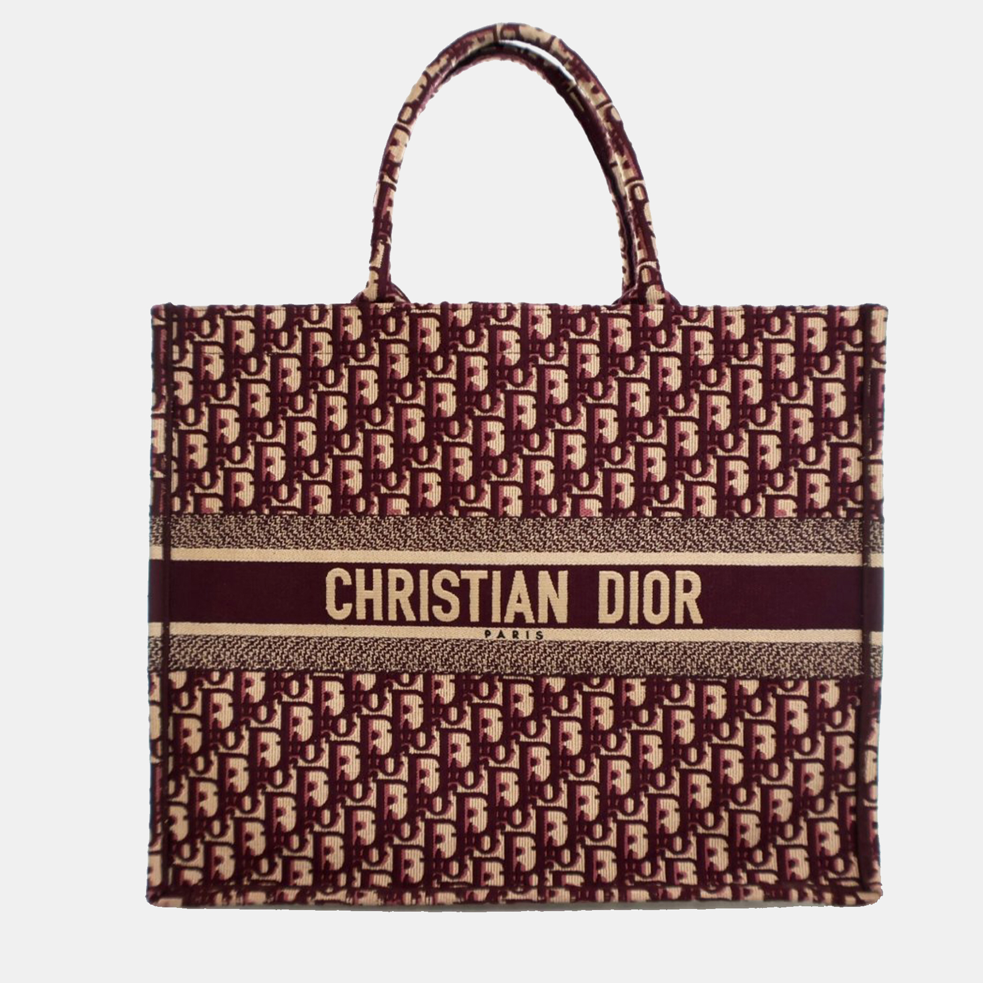 

Dior Bordeaux Oblique Canvas Large Book Tote Bag, Red