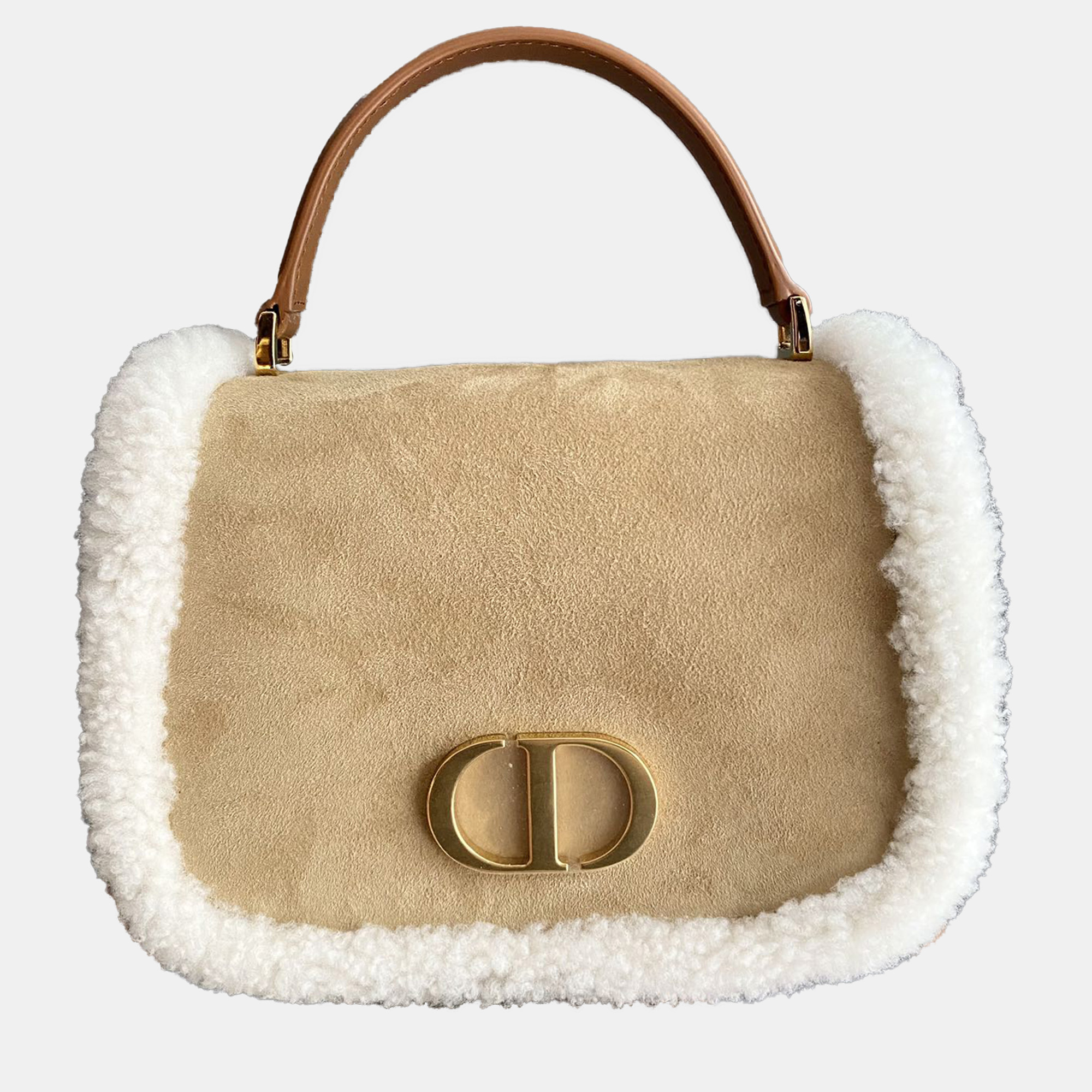 

Dior Beige/White Suede and Teddy Montaigne 30 Shoulder Bag