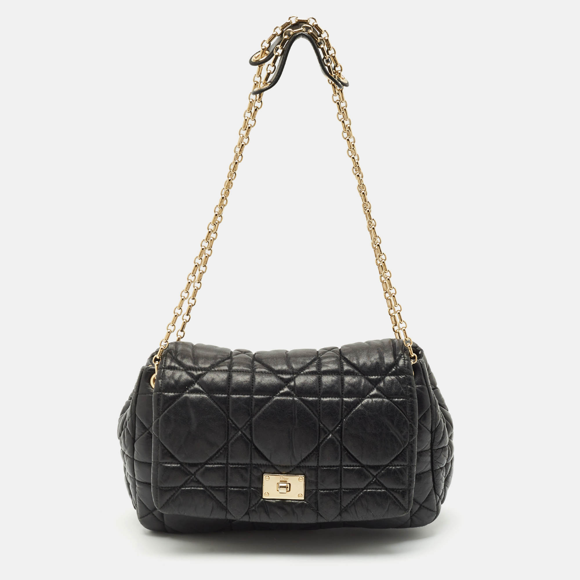 

Dior Black Cannage Leather Milly La Foret Shoulder Bag