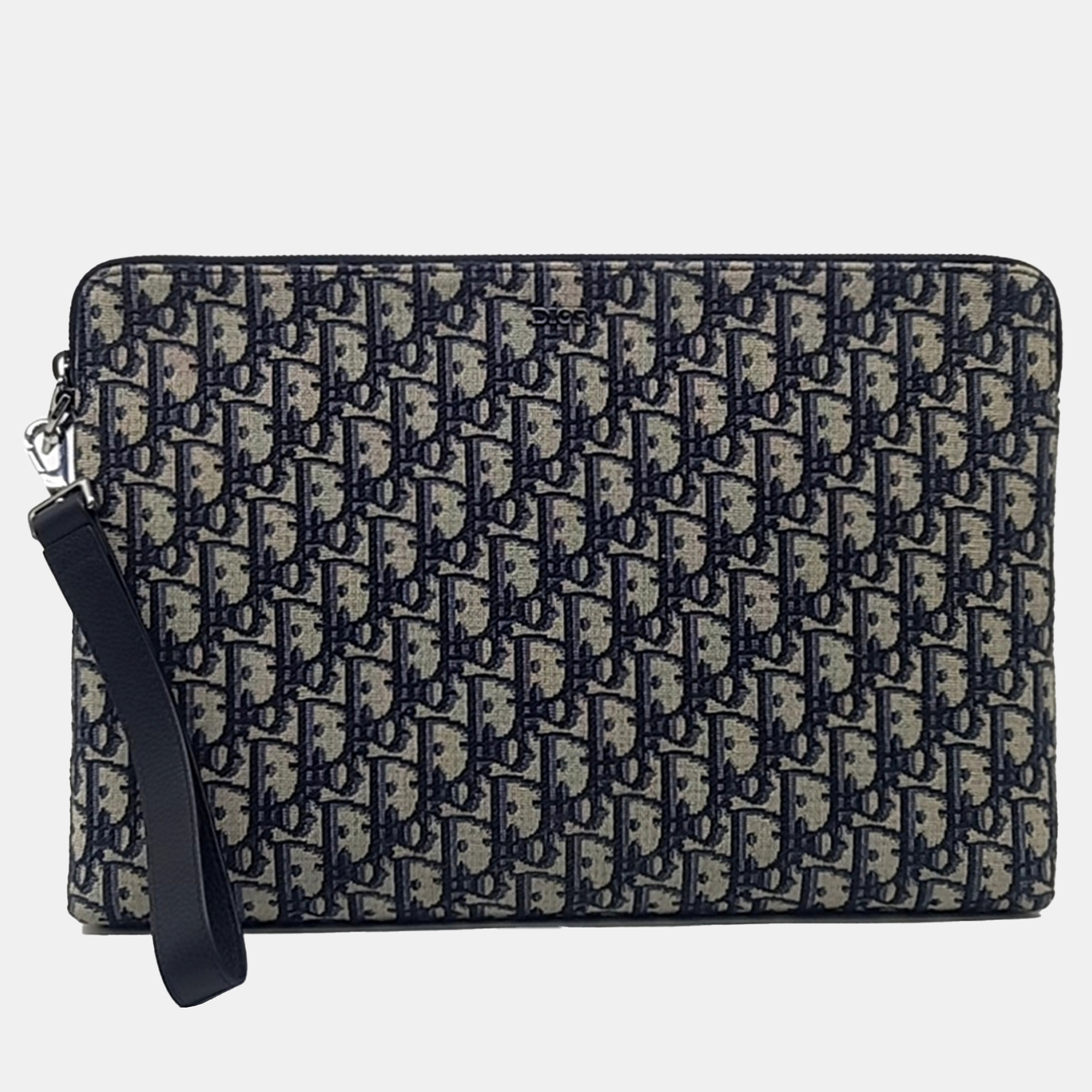 

Dior Navy Blue Canvas Oblique A4 Clutch