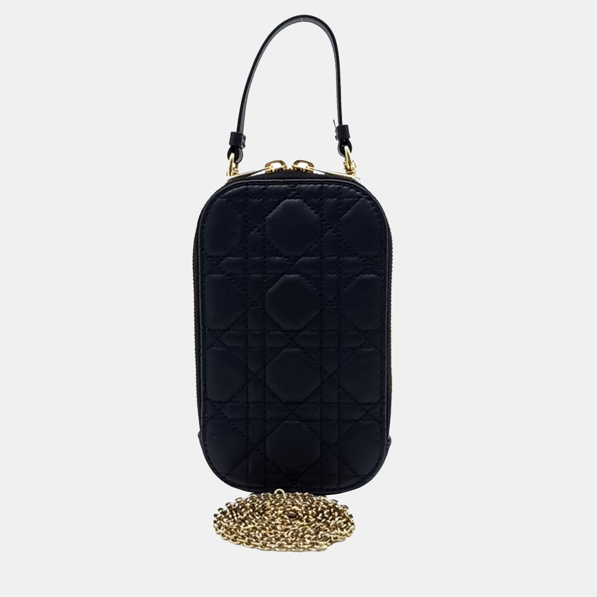 

Dior Black Leather phone holder crossbody bag