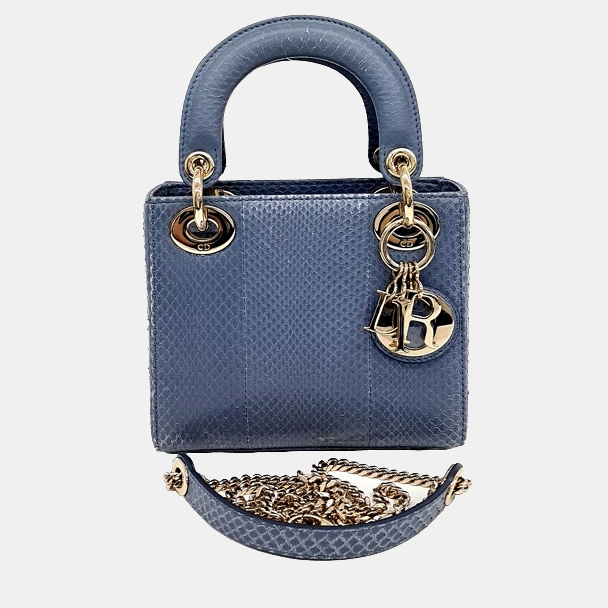 

Dior Blue Python Leather Lady Bag Mini