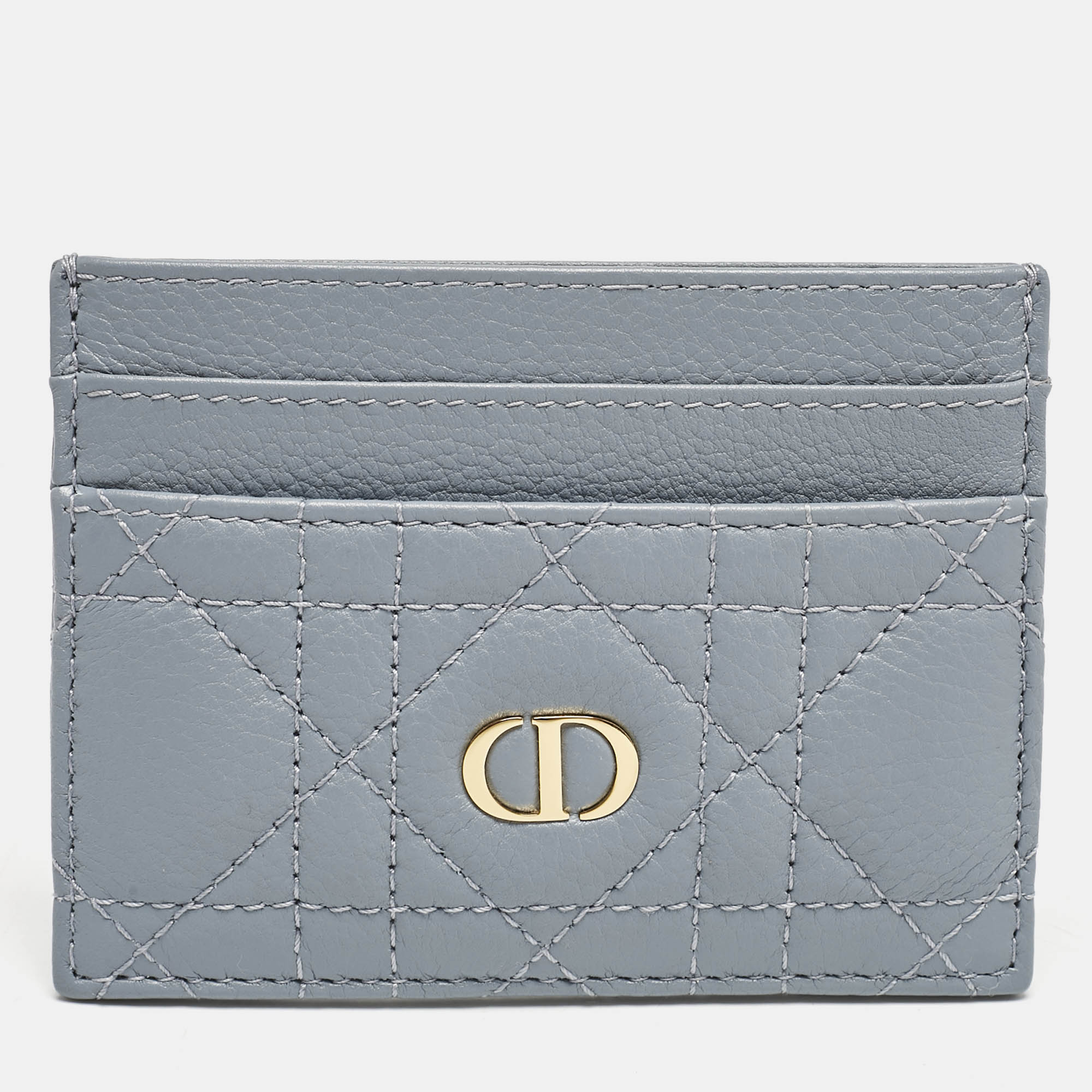 

Dior Blue Cannage Leather Caro Freesia Card Holder