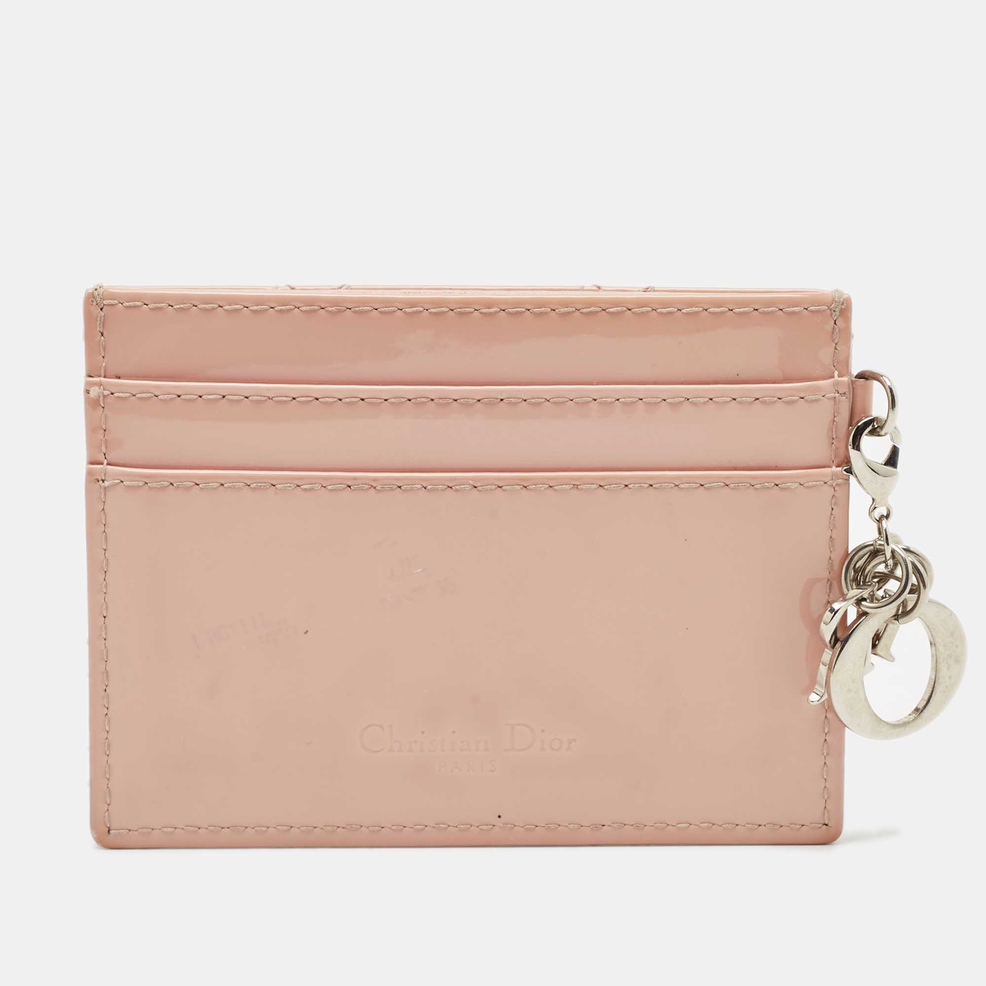 

Dior Pink Cannage Patent Leather Lady Dior Card Holder