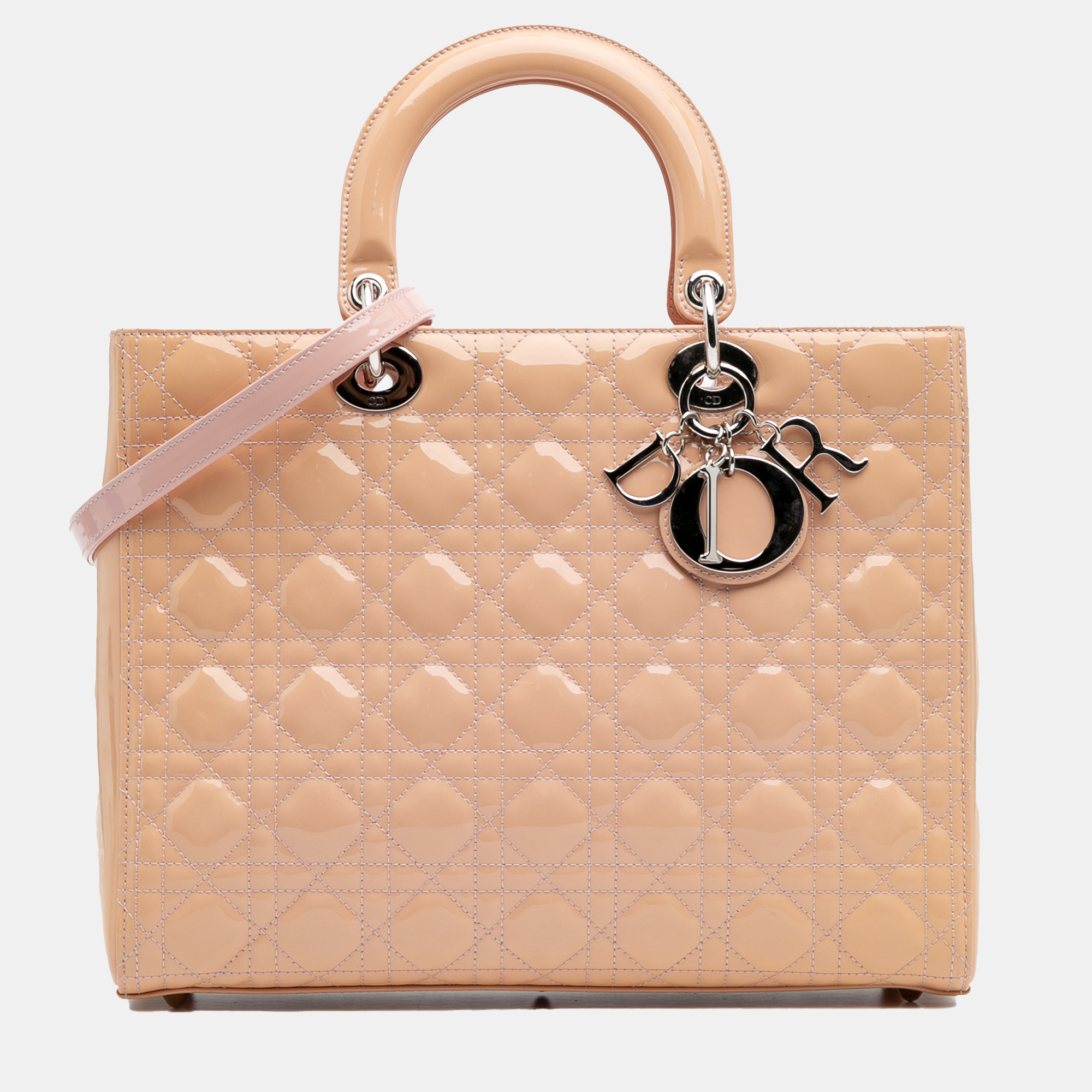 

Dior Brown Large Patent Cannage Lady Dior