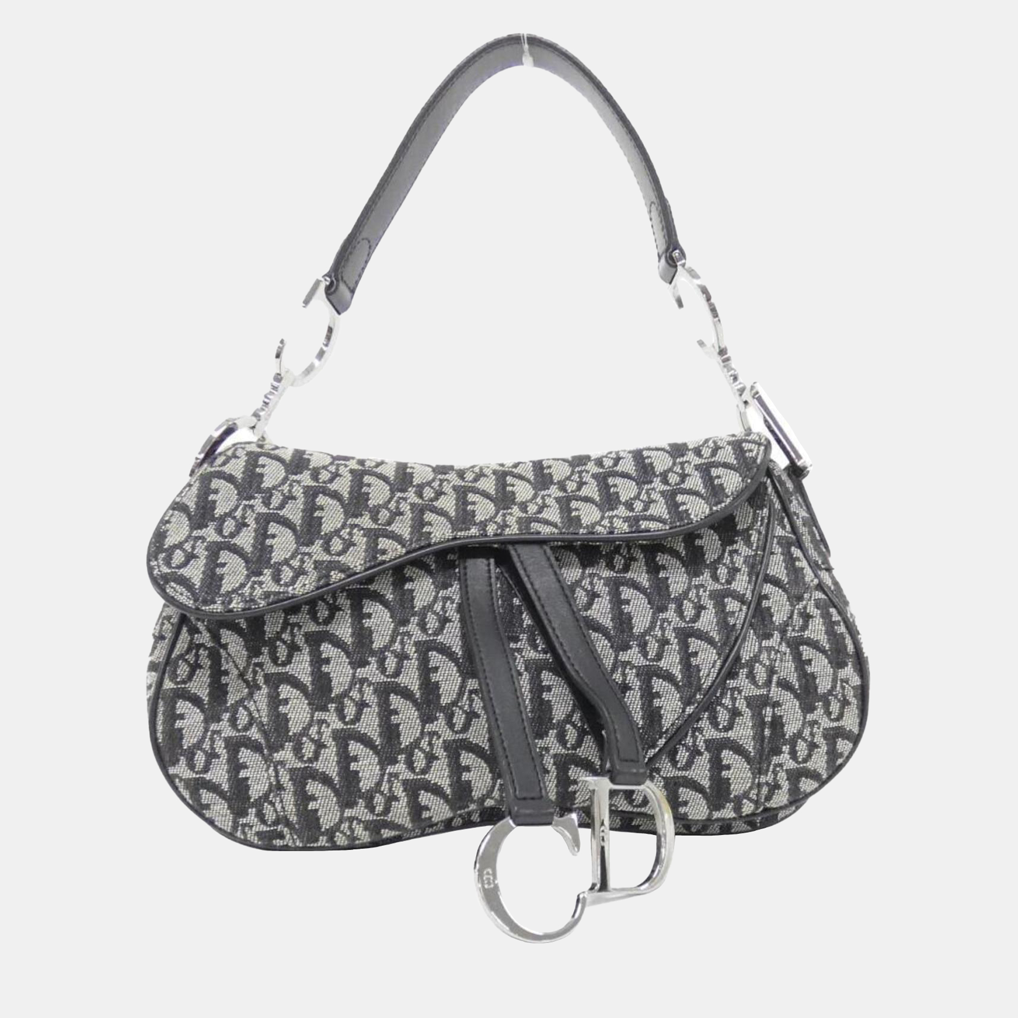 

Dior Grey Canvas Saddle Shoulder Bag, Multicolor