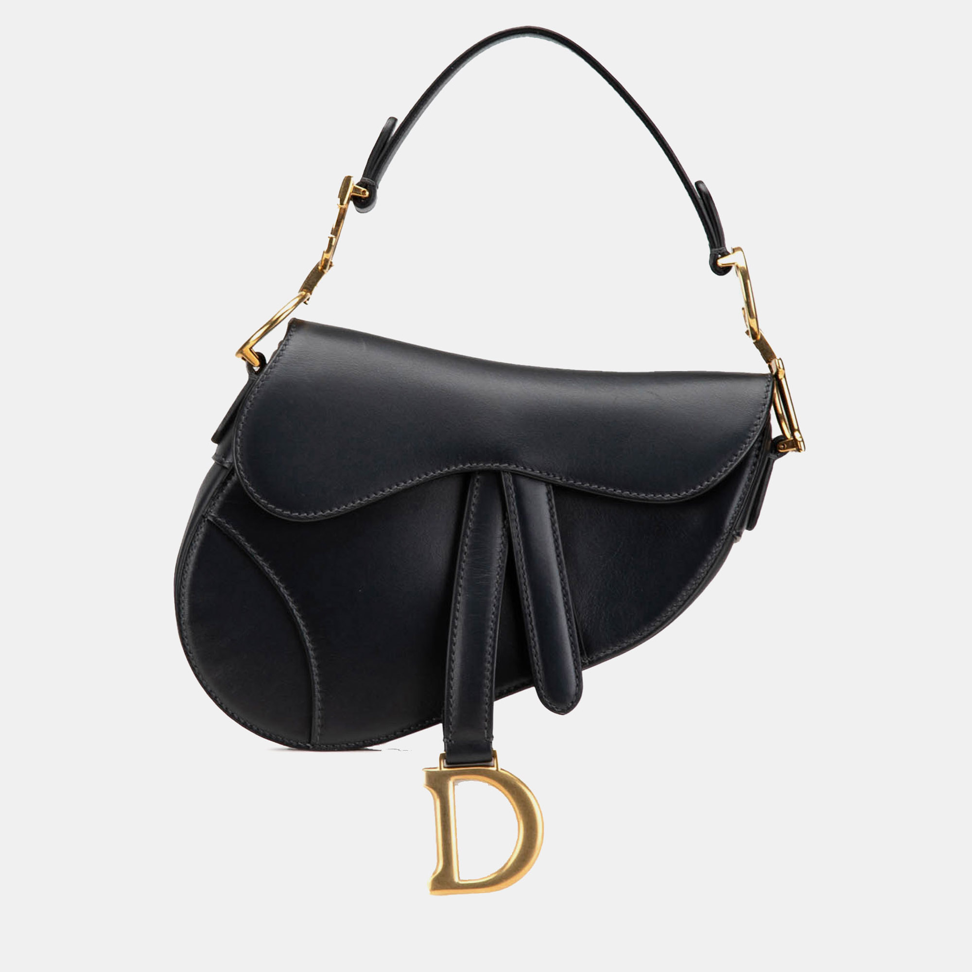 

Dior Black Mini Leather Saddle