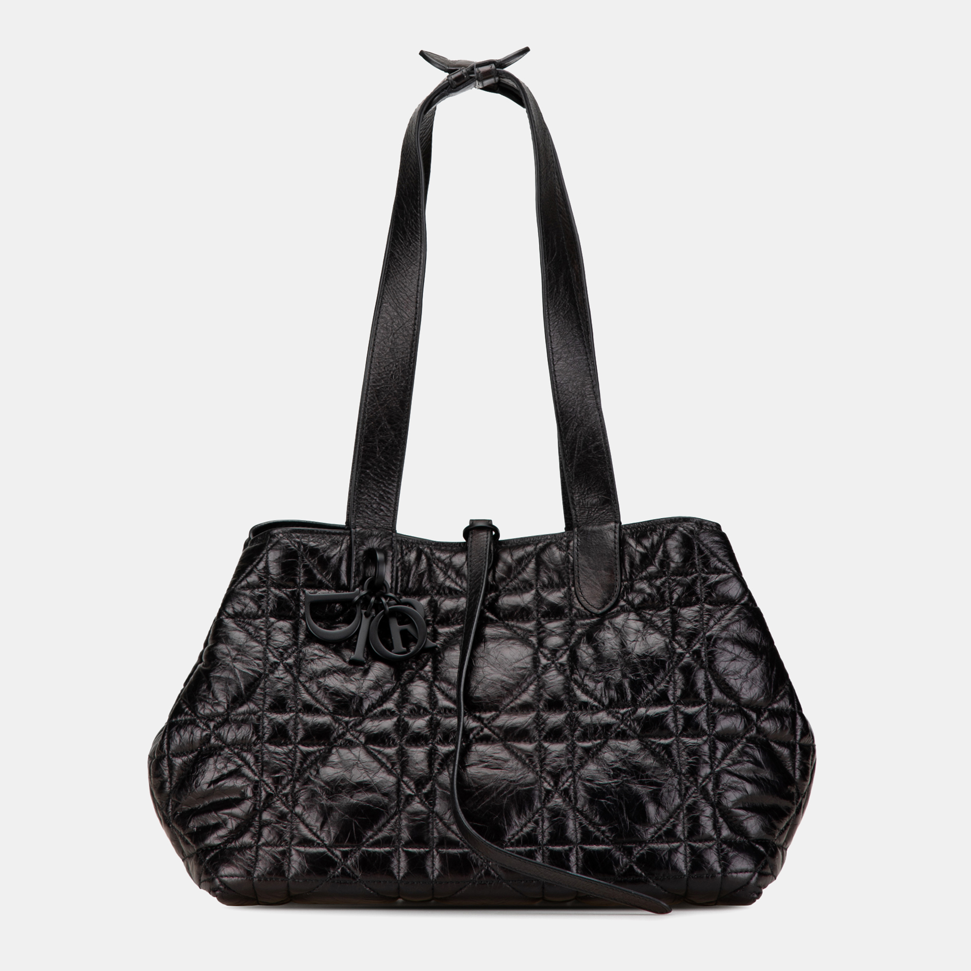 

Dior Black Medium Macrocannage Calfskin Toujours Handbag