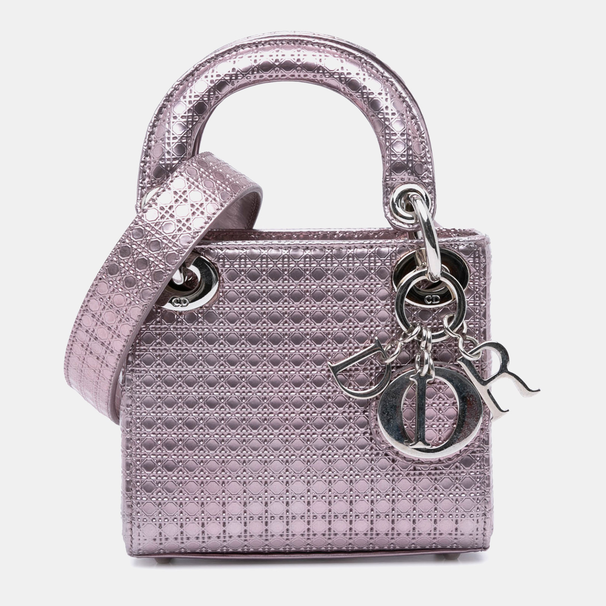 

Dior Purple Micro Patent Microcannage Lady Dior
