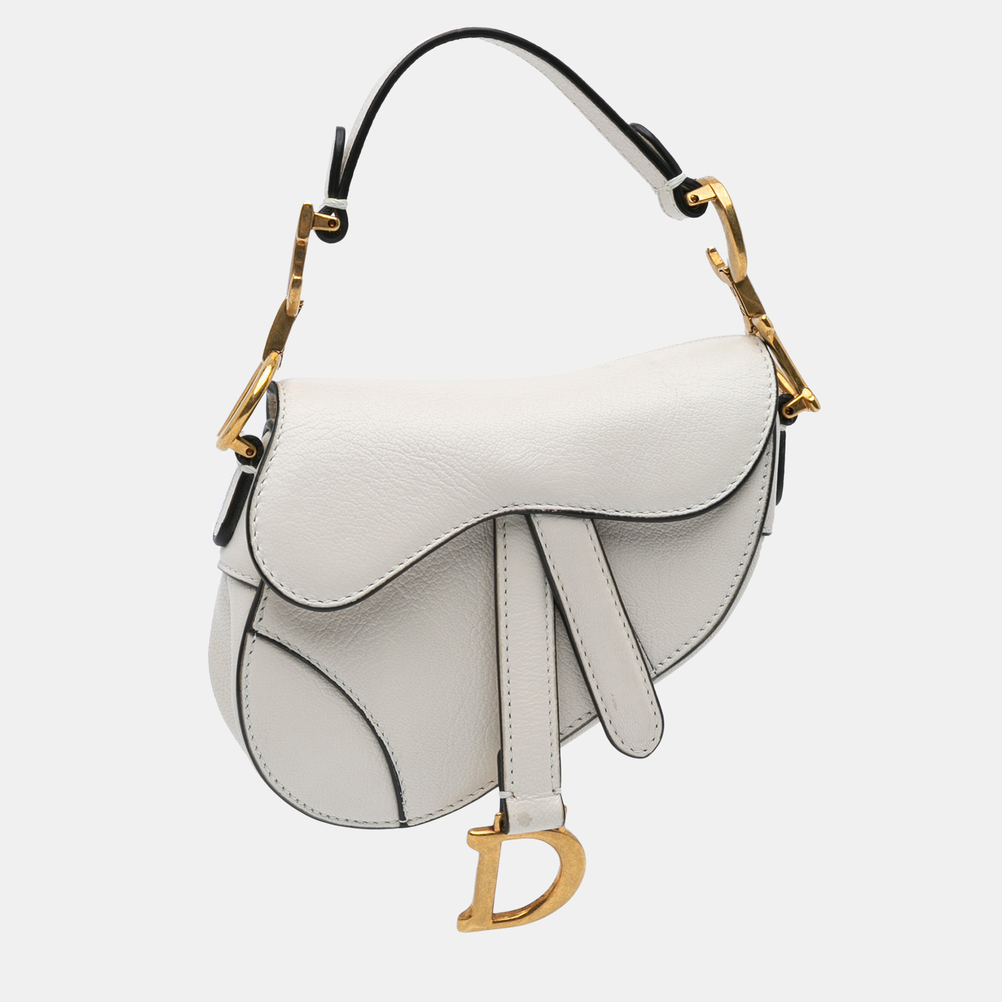 

Dior White Micro Goatskin Saddle