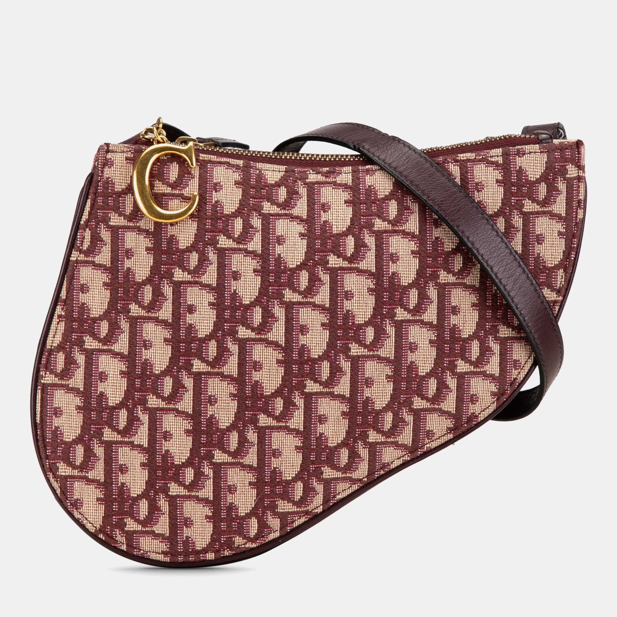 

Dior Red Oblique Canvas Saddle Triple Zip Crossbody