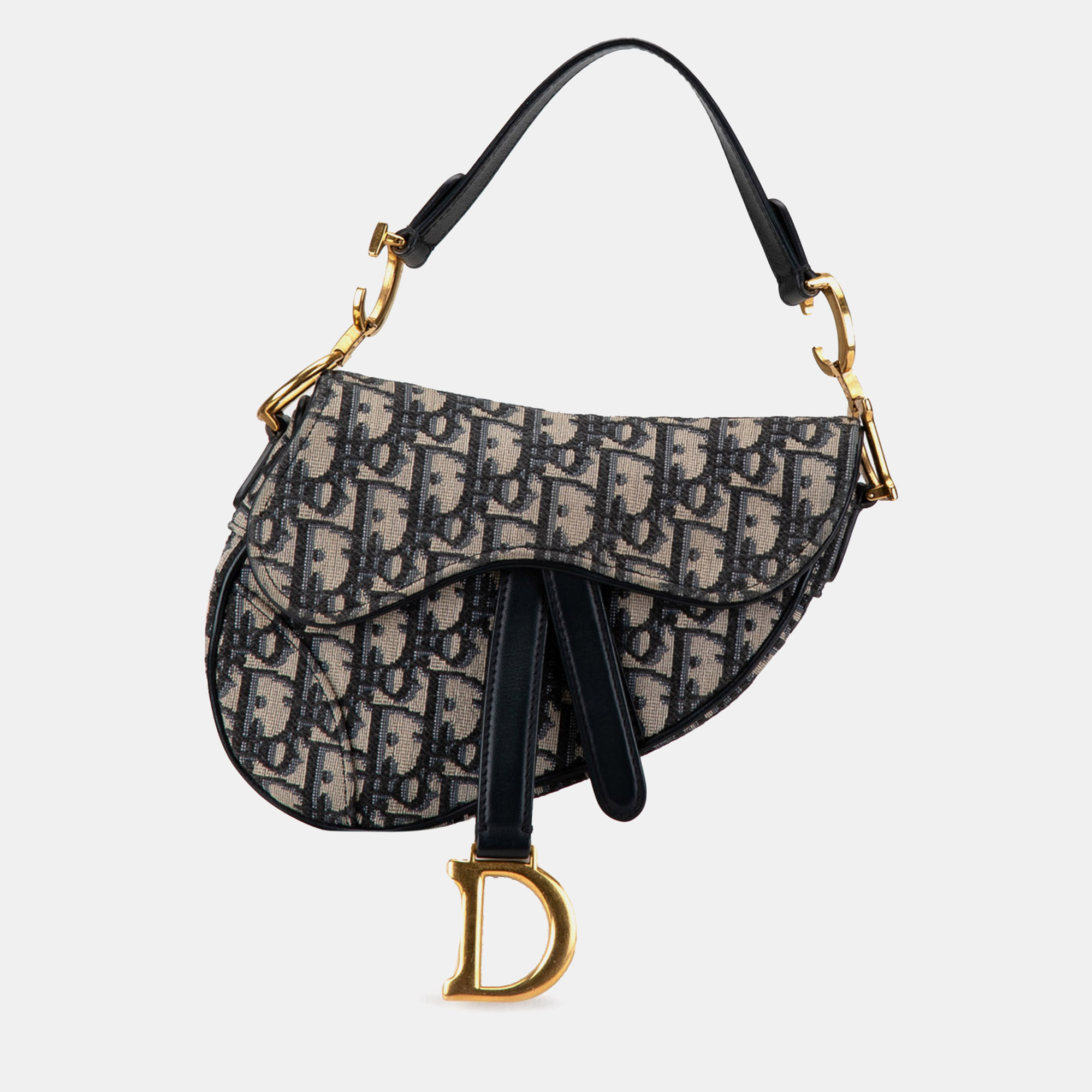 

Dior Blue Oblique Canvas Mini Saddle Bag