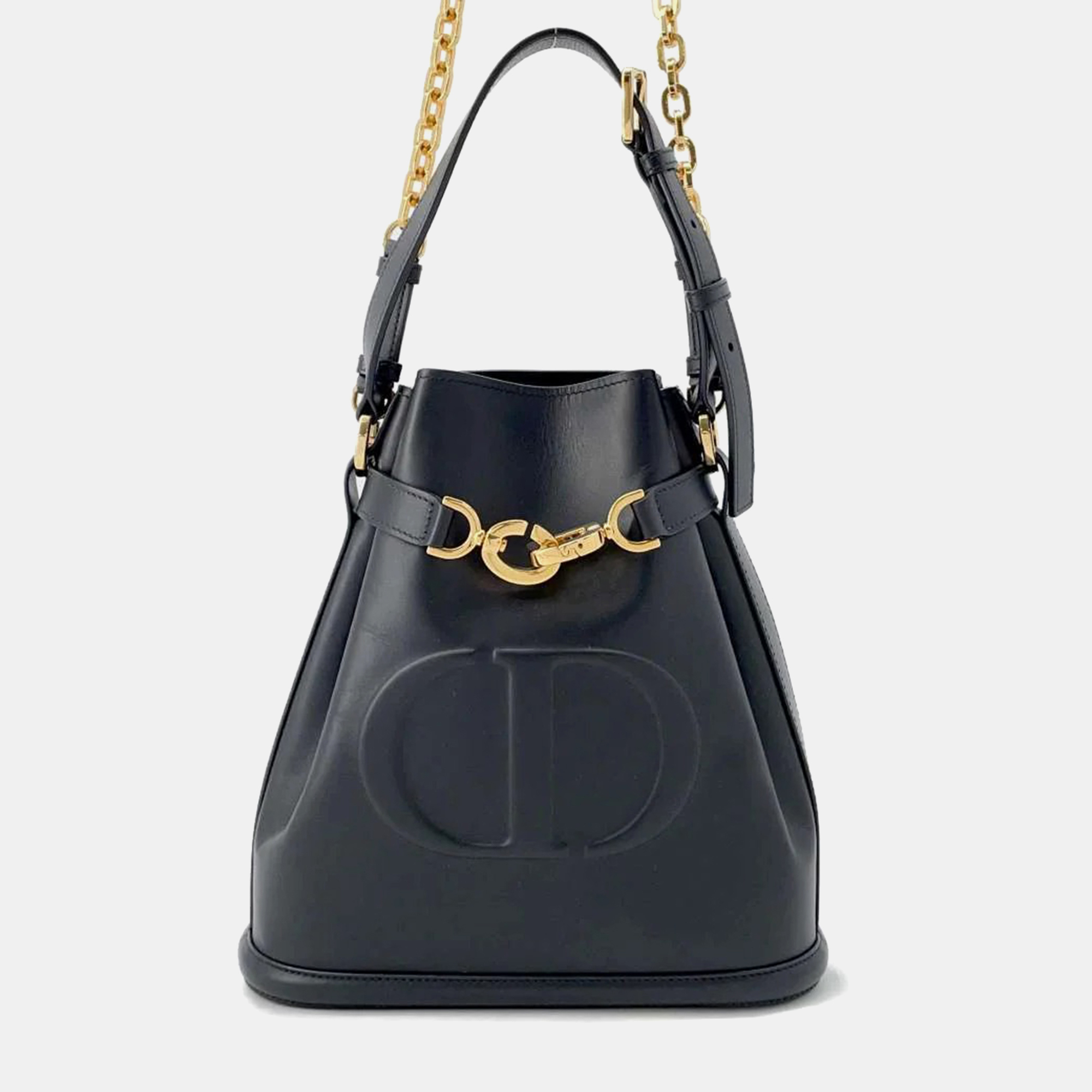 

Dior C'Est Dior Cd Embossed Bag Black Calf Leather Size Medium