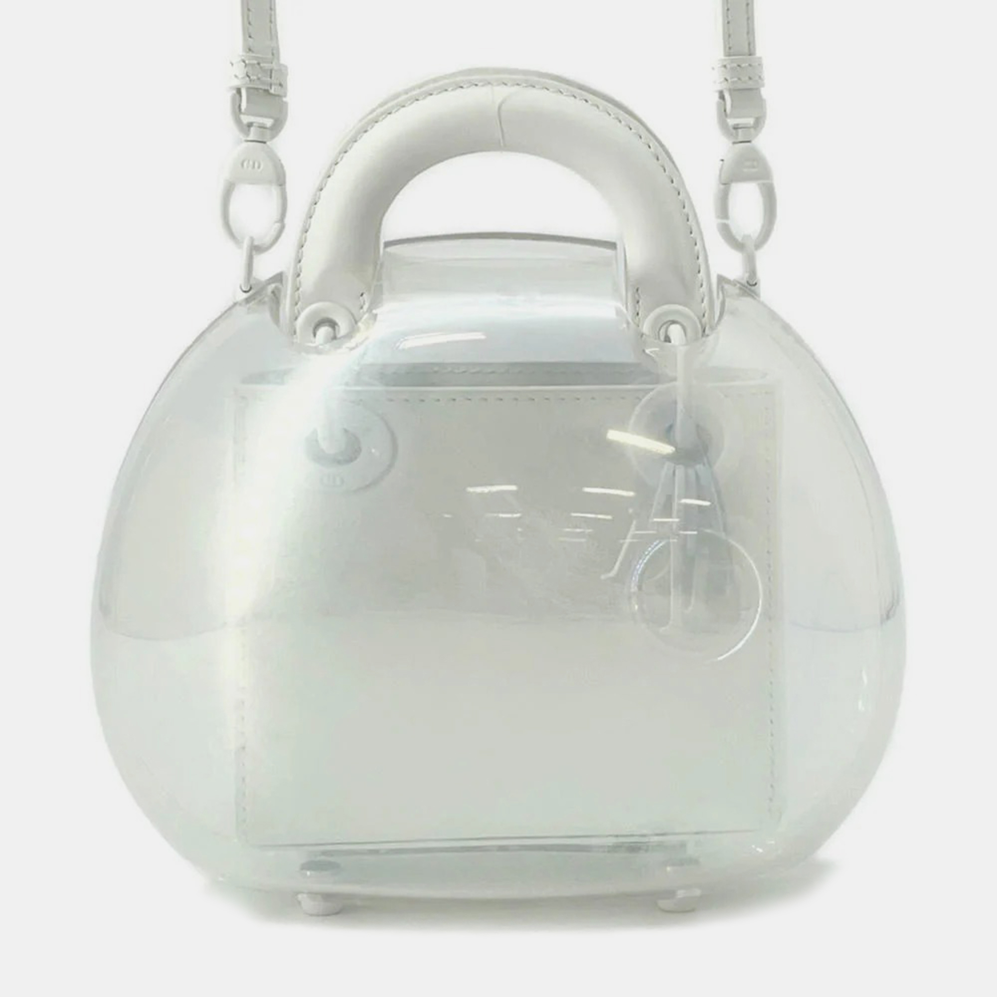 

Dior White Leather Mariko Mori Lady Dior Capsule Bag