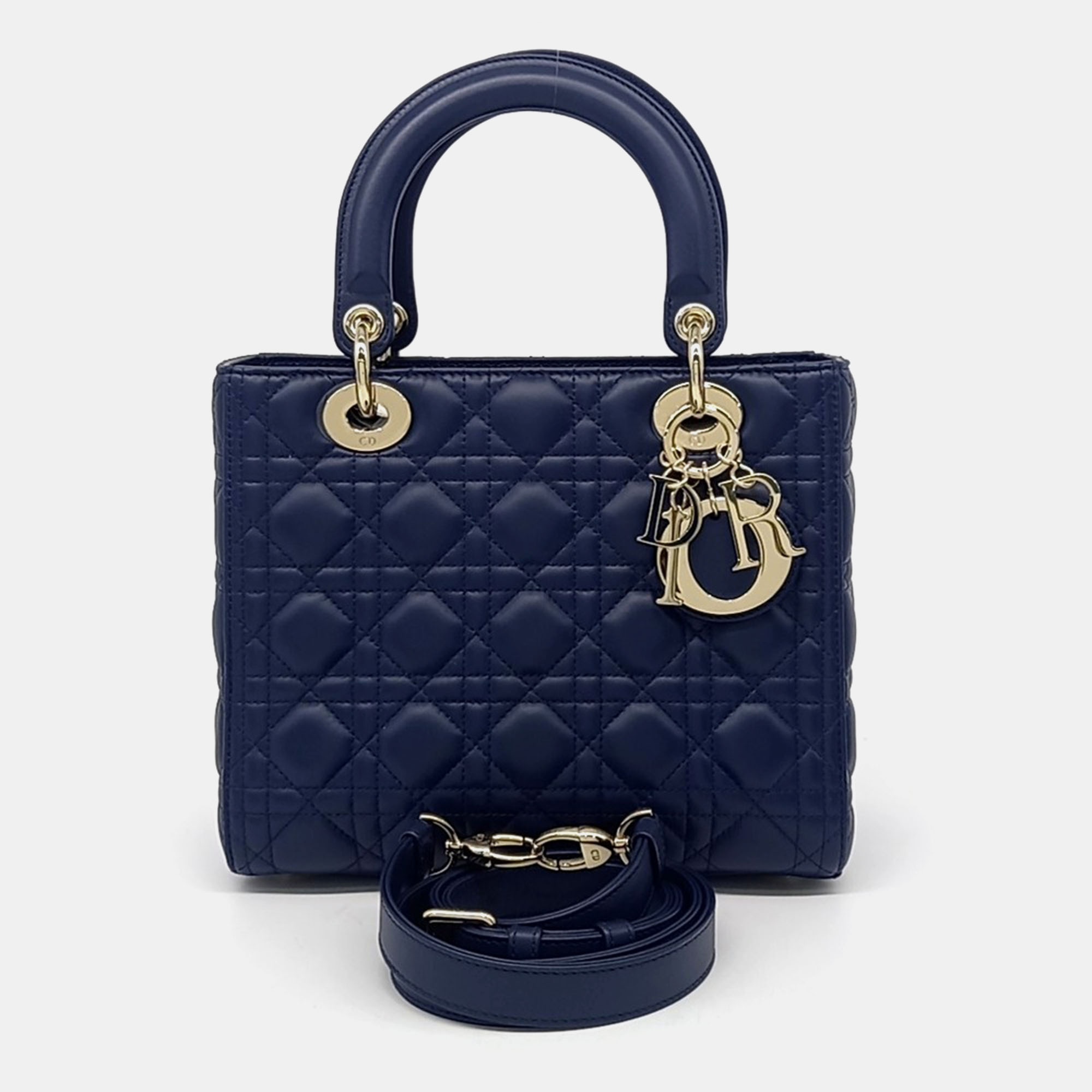 

Dior Blue Leather Lady Medium Bag
