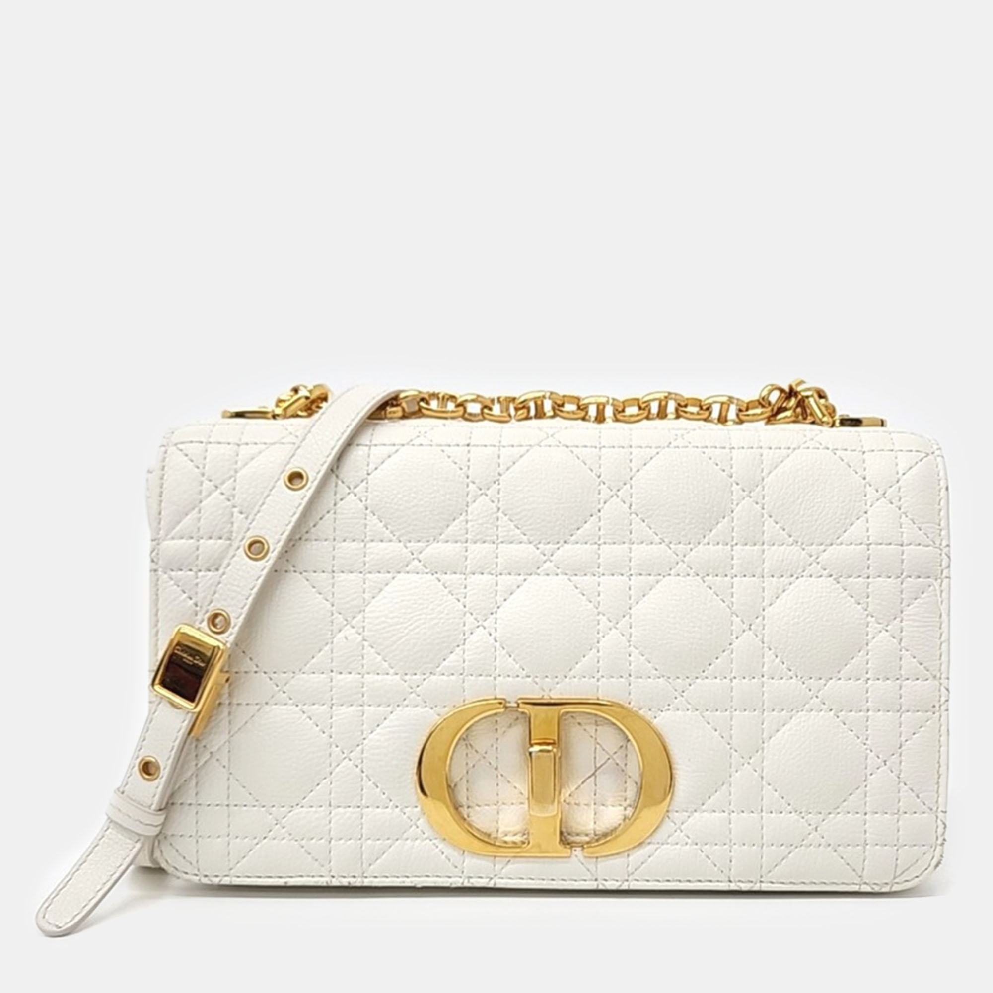 

Dior Cream Leather Caro Bag Medium