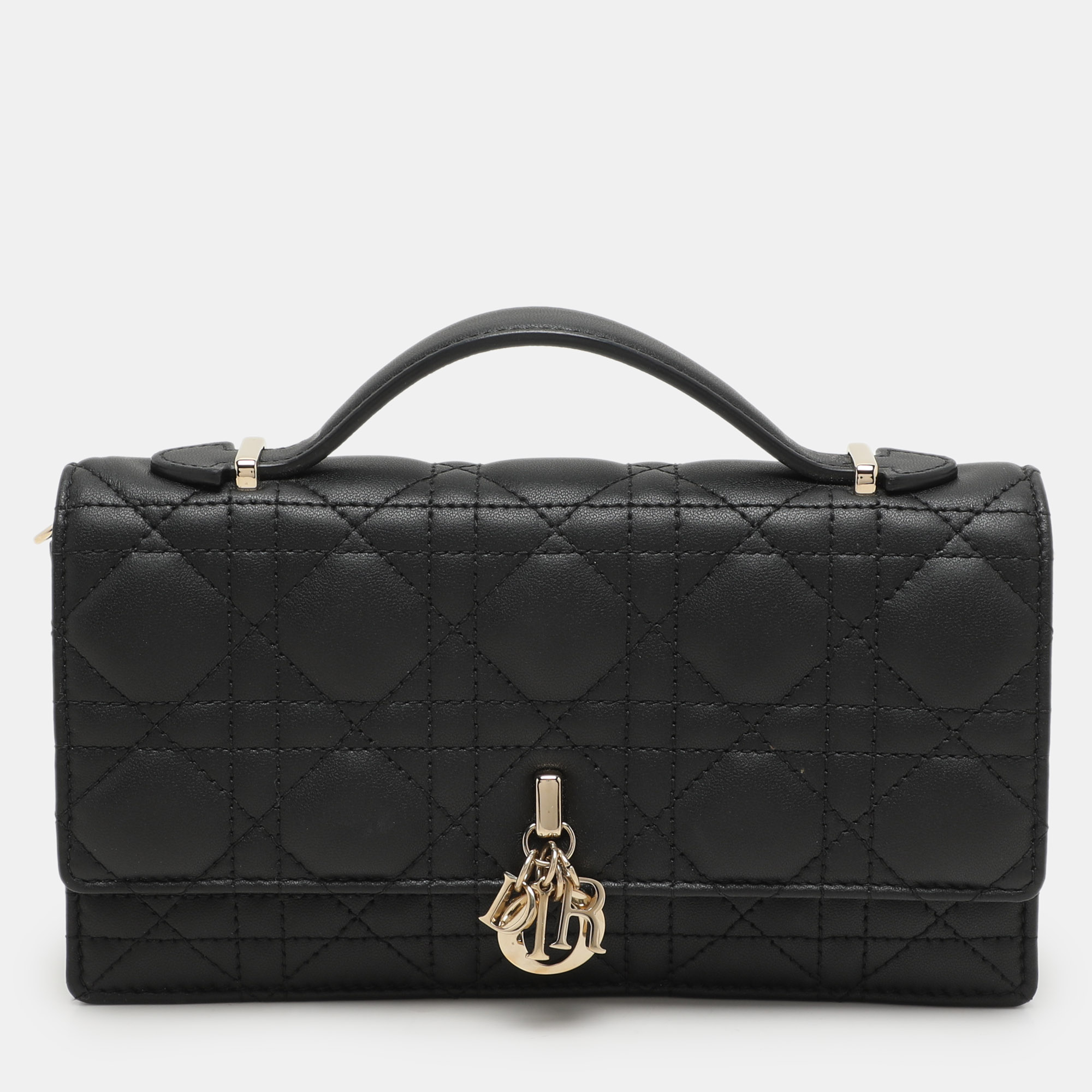 

Dior Black Cannage Leather My Dior Pouch